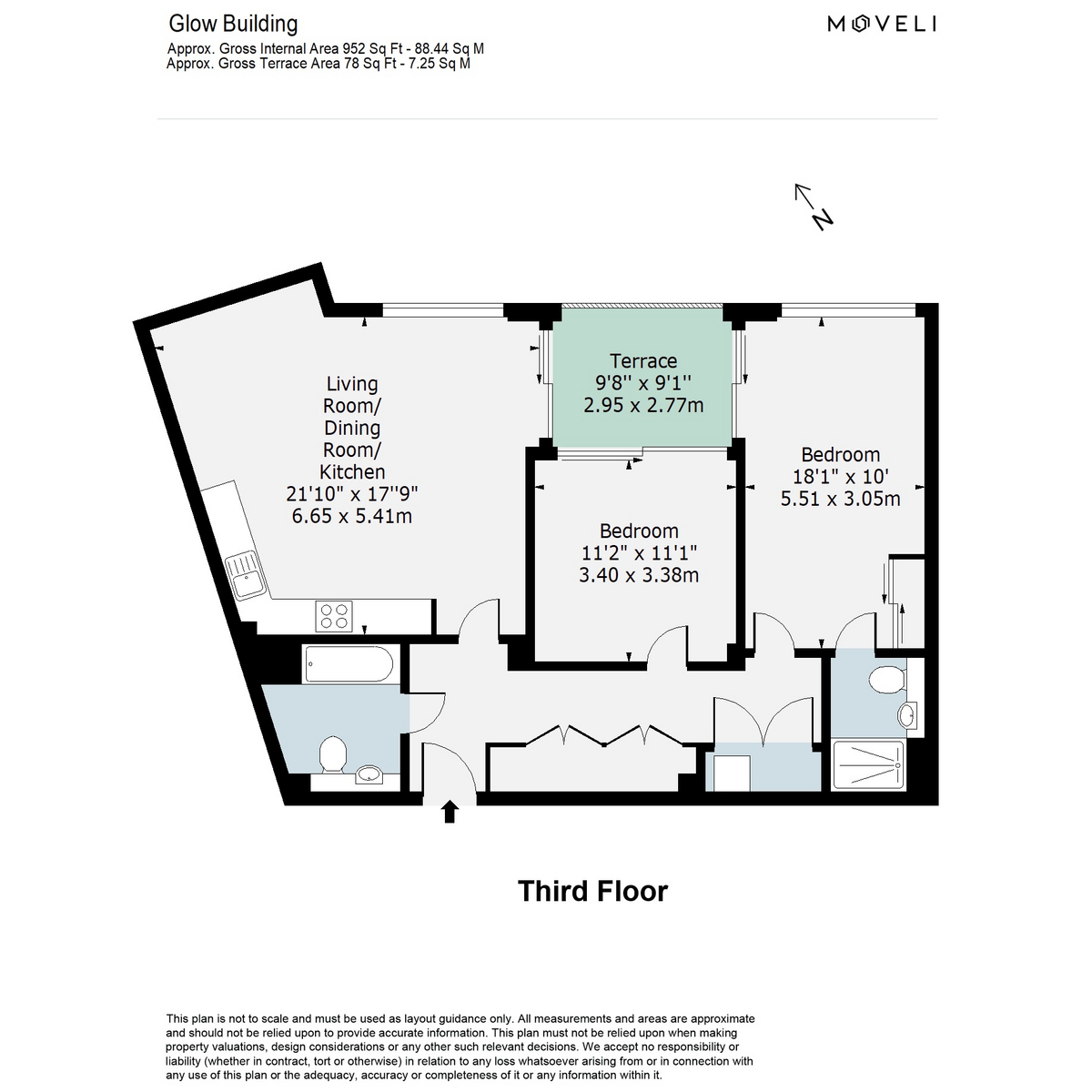 Flat Flat 301, 41, Rookwood Way, Glow Court, London floorplan