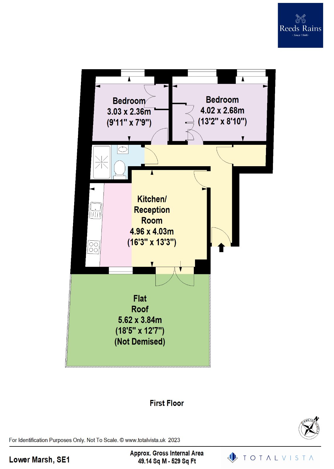 Flat 1-6, 123-124,, Lower Marsh, London floorplan