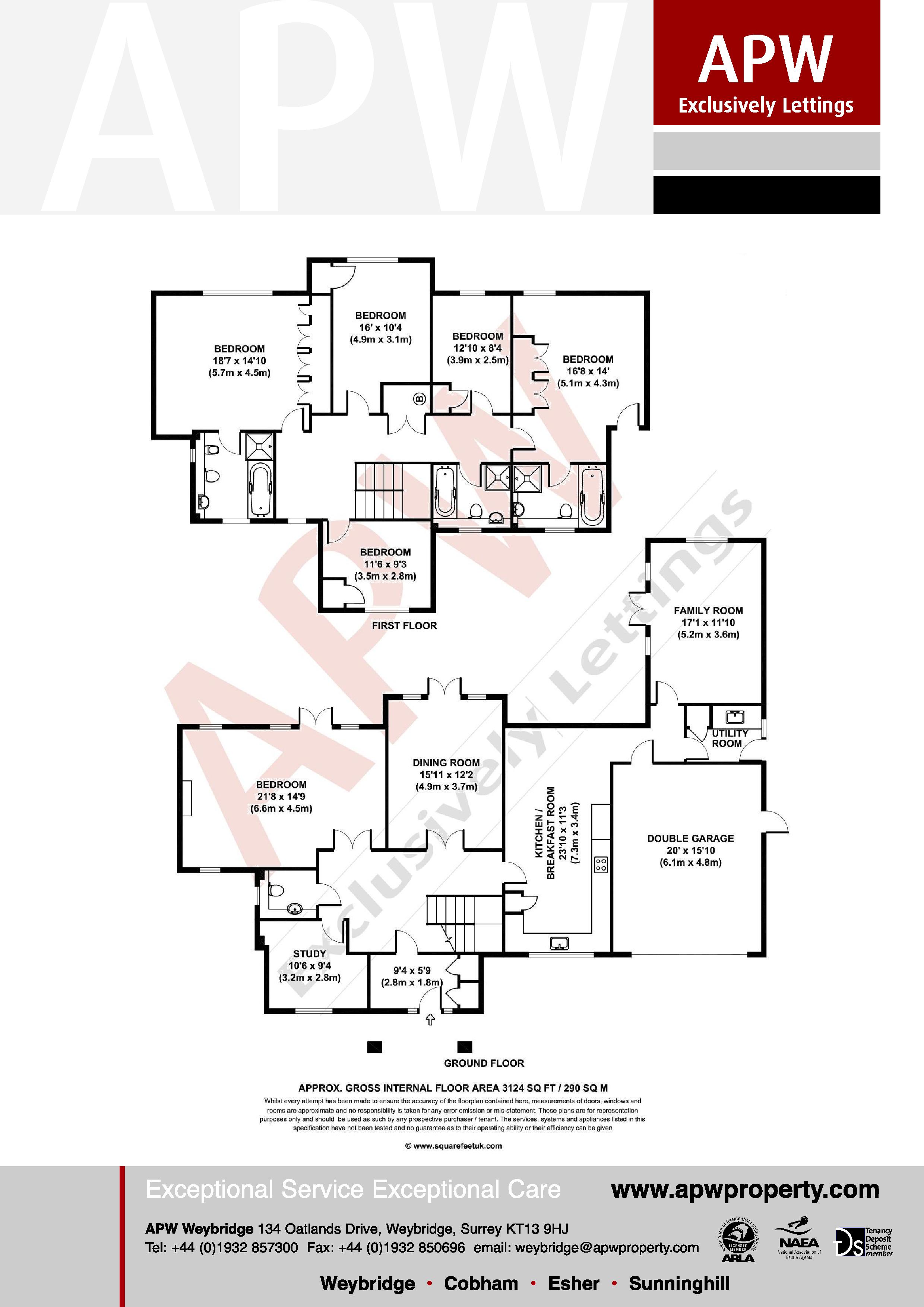 5 Bedrooms Detached house to rent in Southfield Place, Weybridge KT13