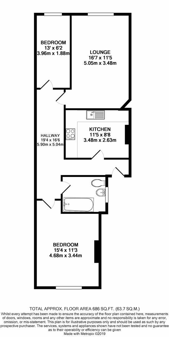 2 Bedrooms Flat to rent in Monton Road, Eccles, Manchester M30