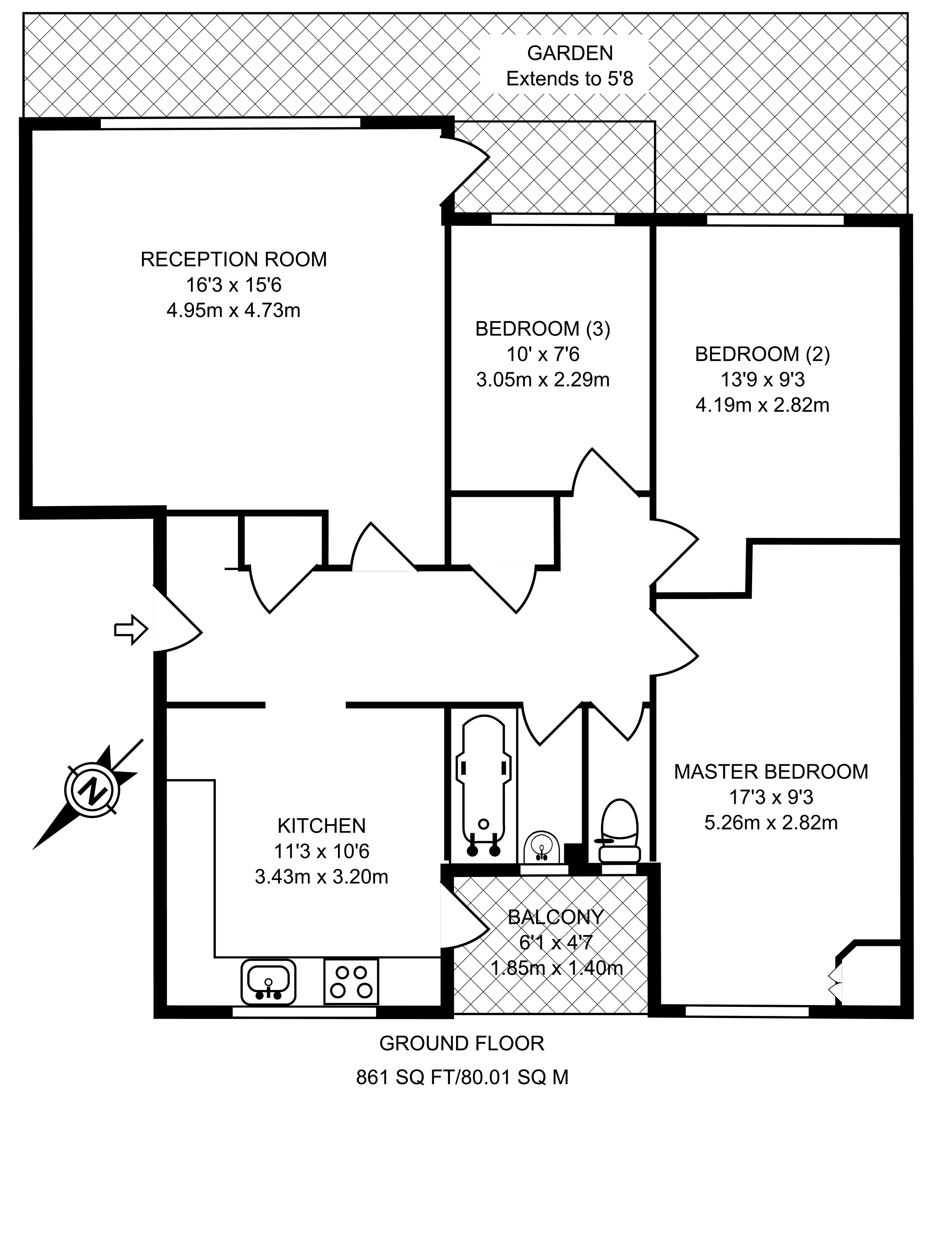 4 Bedrooms Flat to rent in Castle Road, Camden NW1