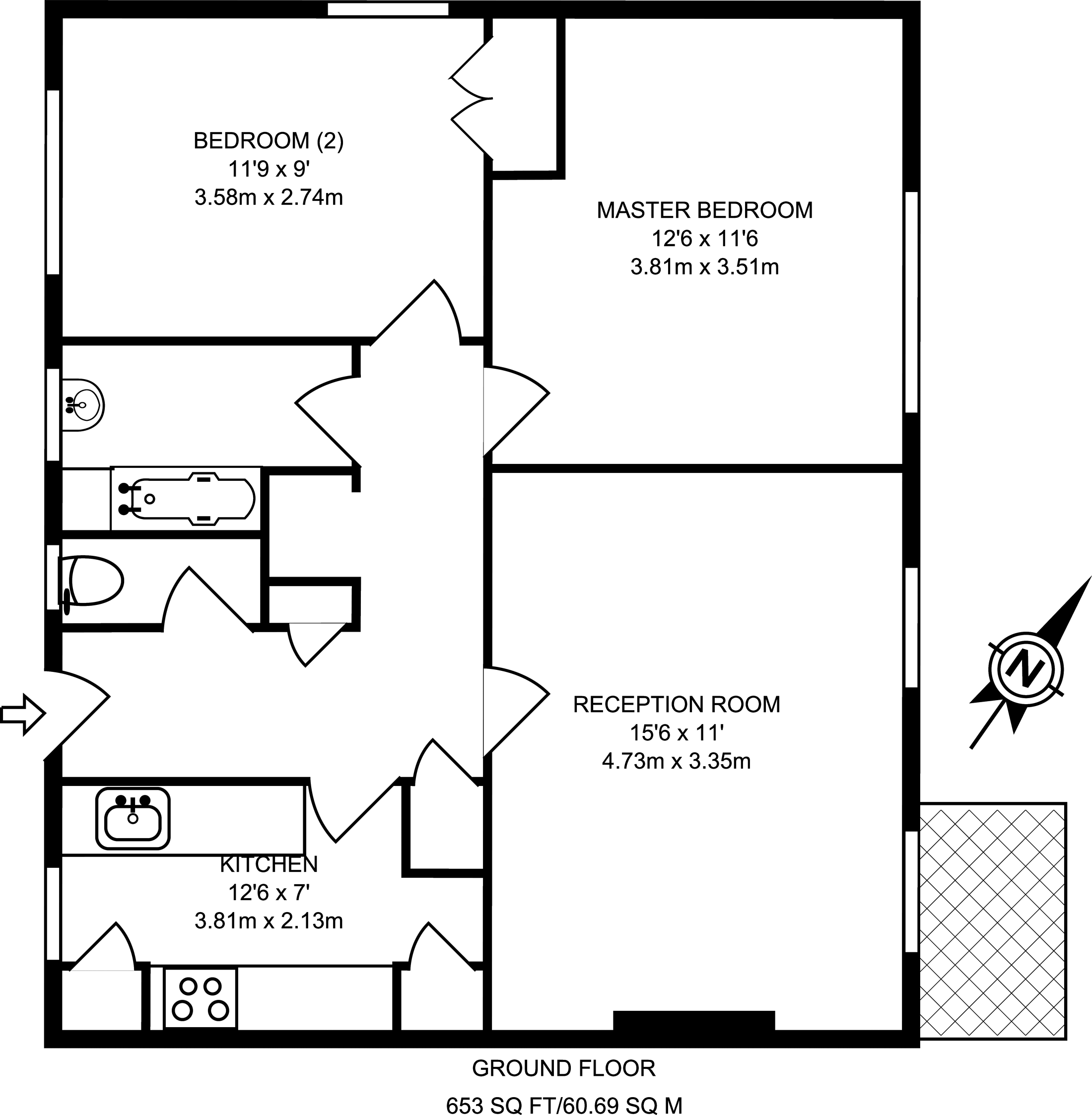 2 Bedrooms Flat to rent in Weir Road, Balham SW12