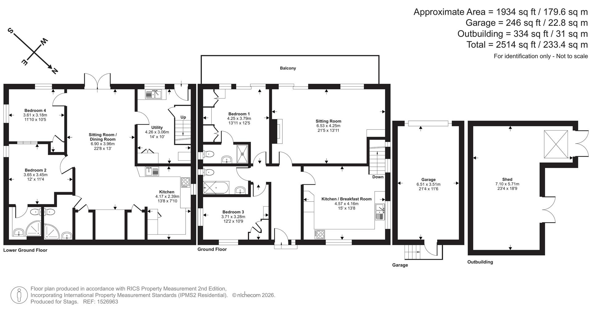 The Sycamores, Combe Lane, Exford floorplan