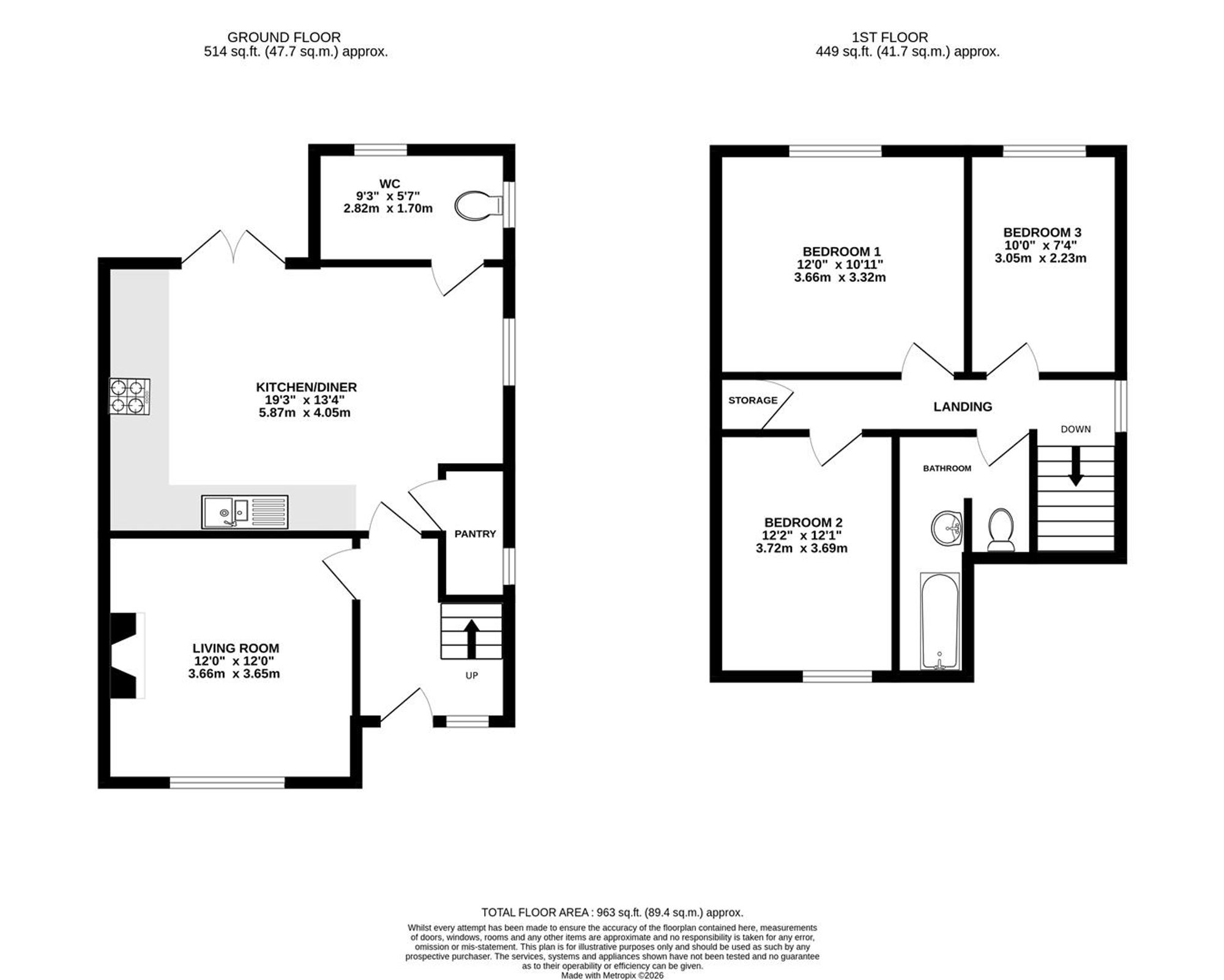 25, Vincent Crescent, Chesterfield floorplan