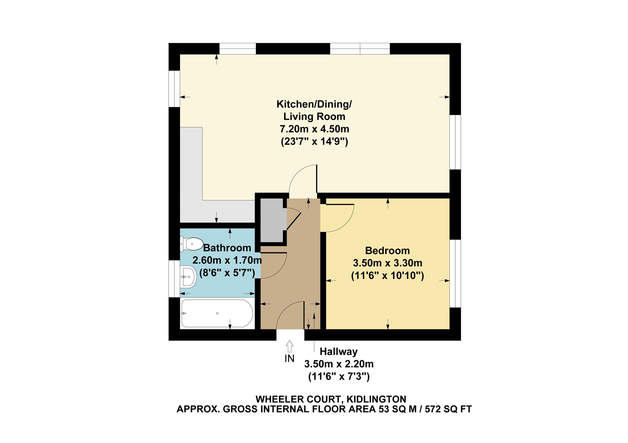 Flat 7, Wheeler Court, Kidlington floorplan