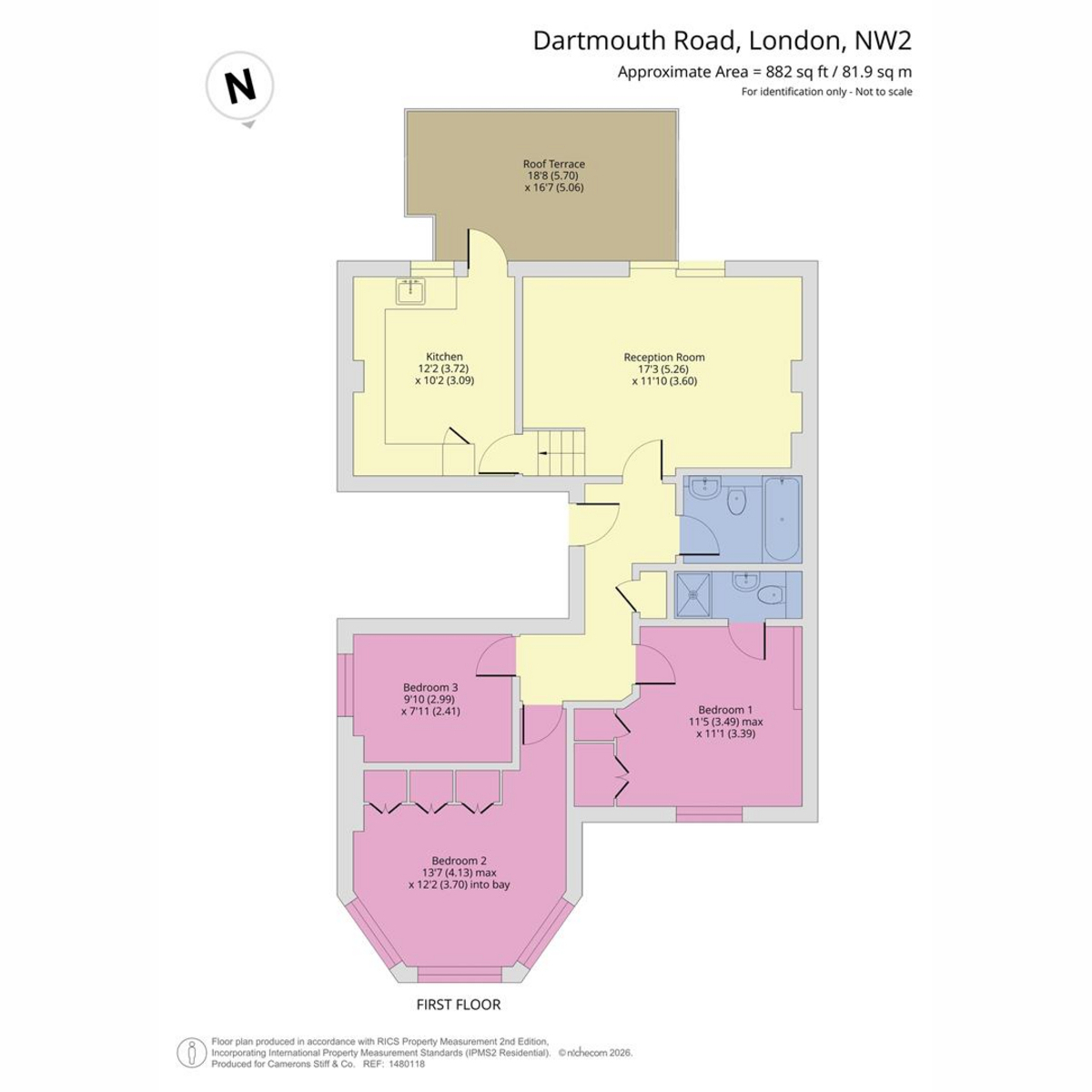 Flat Flat B, 109, Dartmouth Road, London floorplan