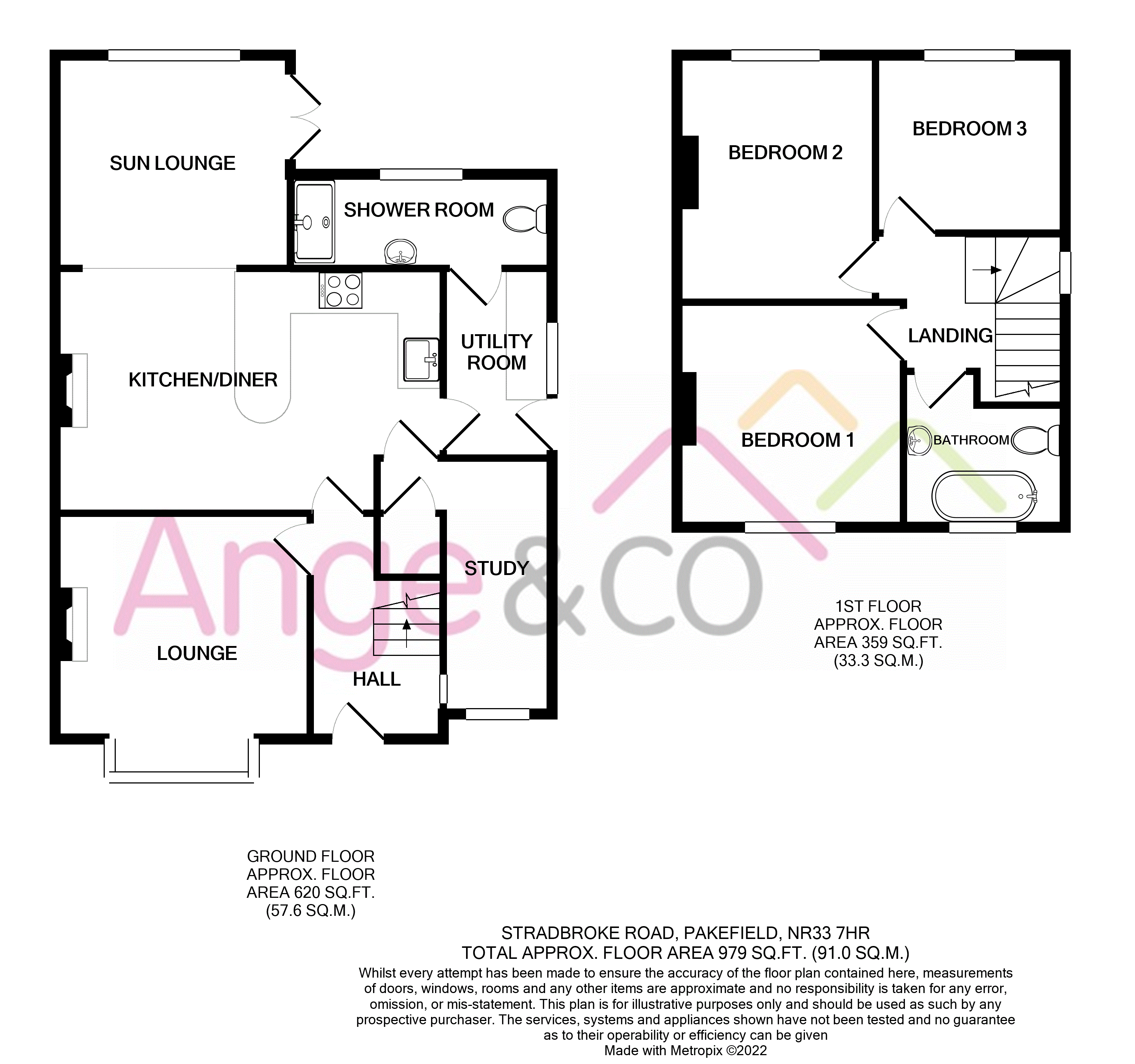 Stradbroke Road, Pakefield, Lowestoft NR33, 3 bedroom semidetached