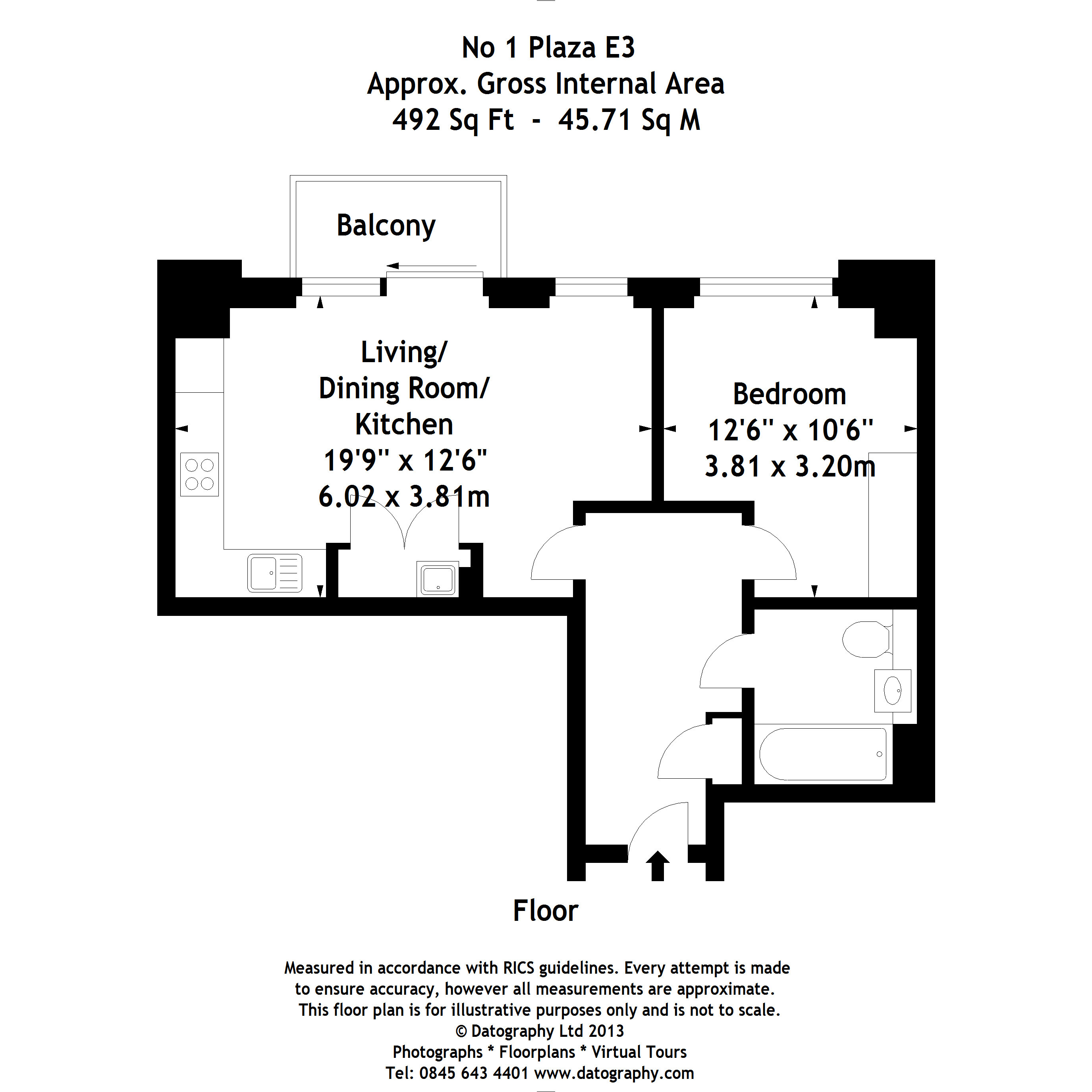 1 Bedrooms Flat to rent in No. 1 The Plaza, Marner Point, Bow E3
