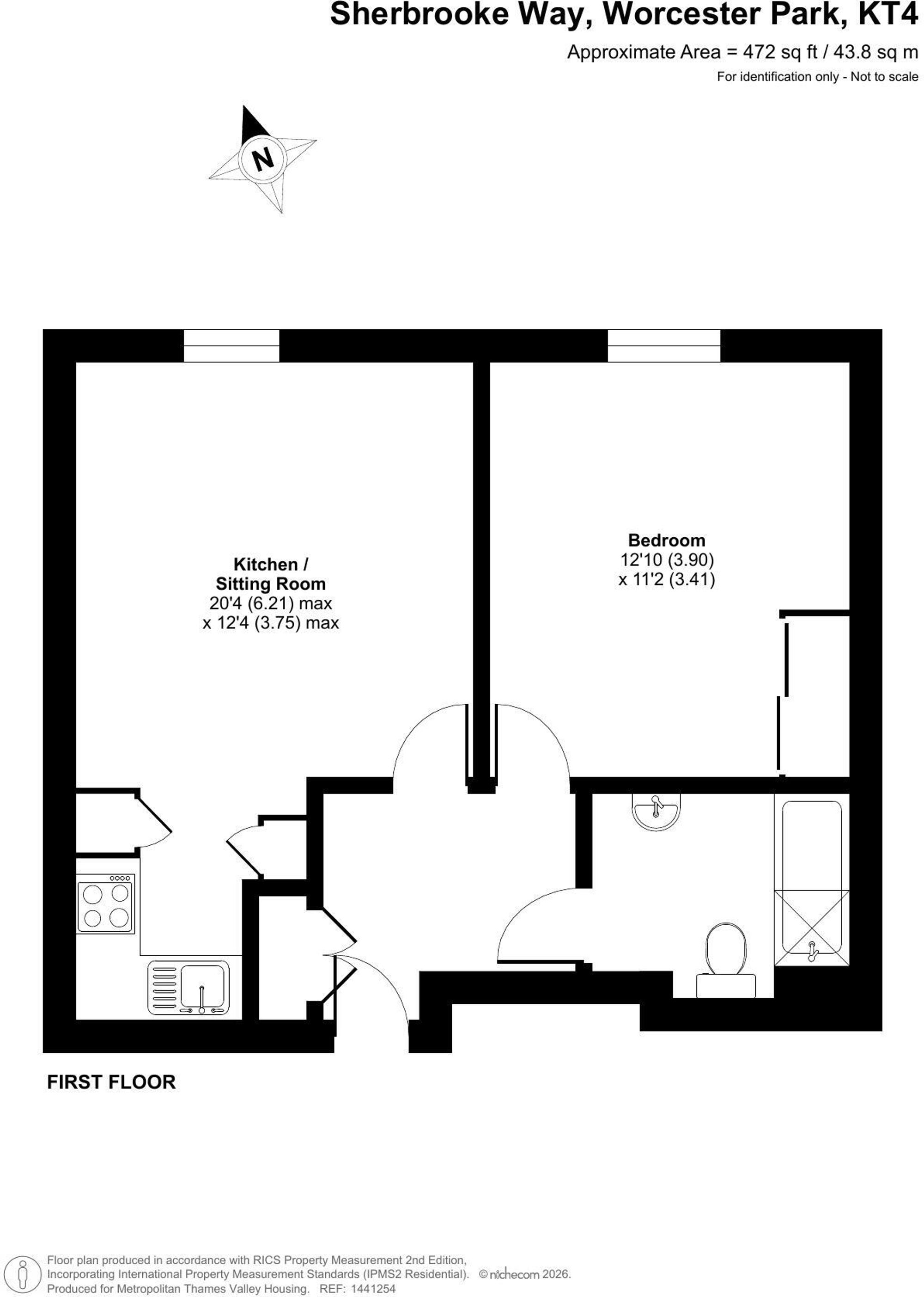 Flat 5, Drummond Court, Worcester Park floorplan