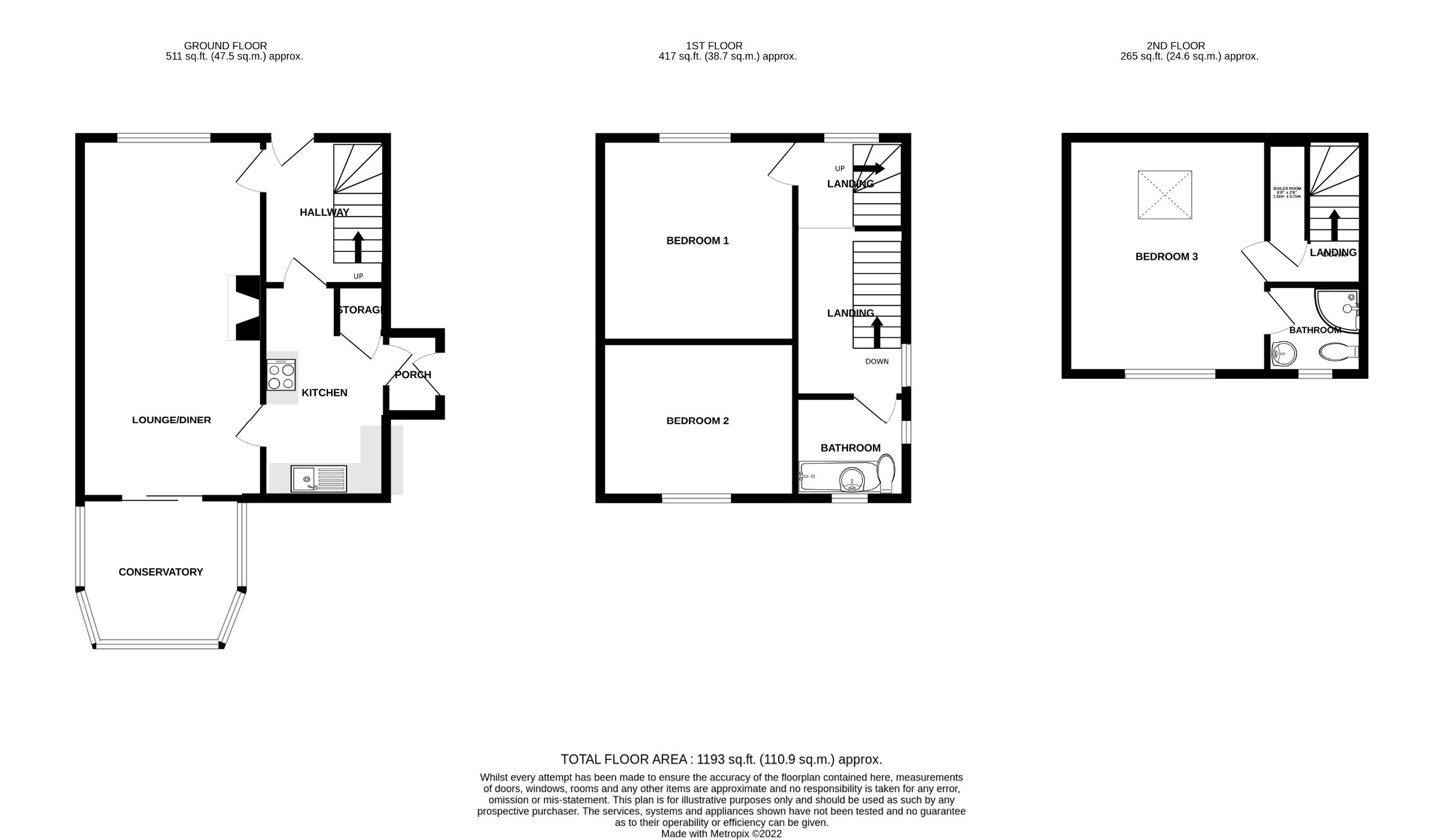 9 Sandringham Green, Leeds floorplan