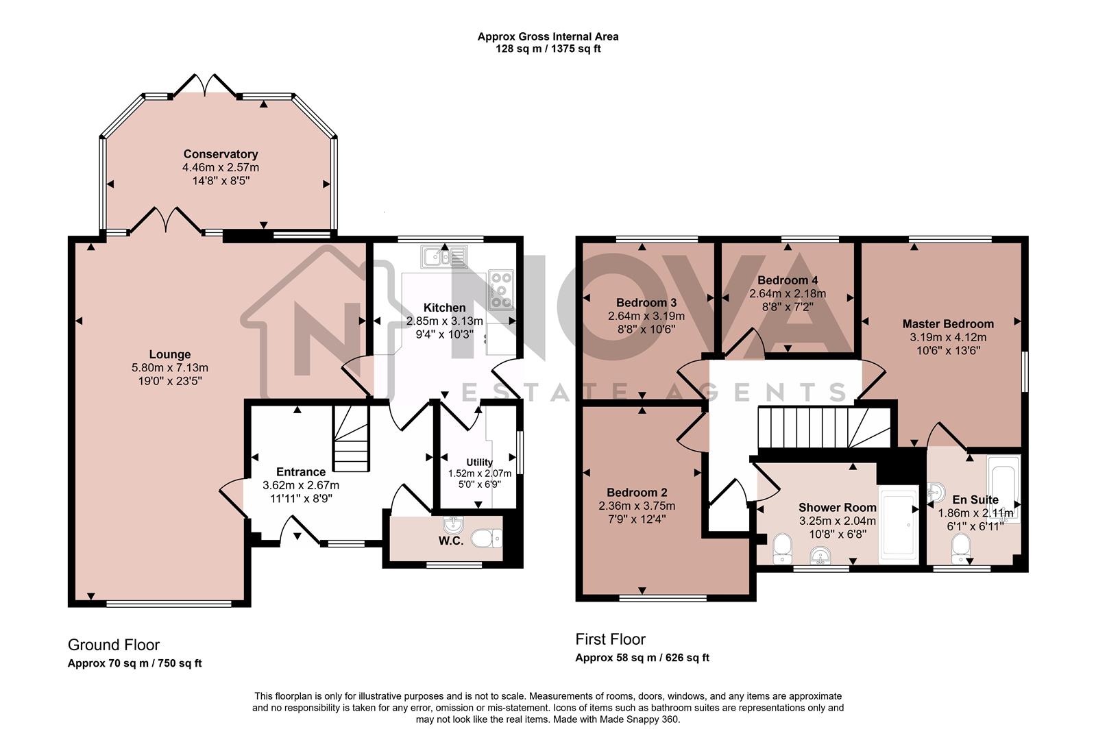 7, Rowington Close, Luton floorplan