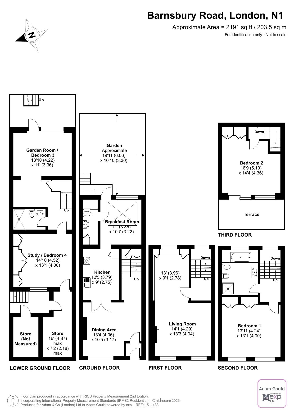 134, Barnsbury Road, London floorplan