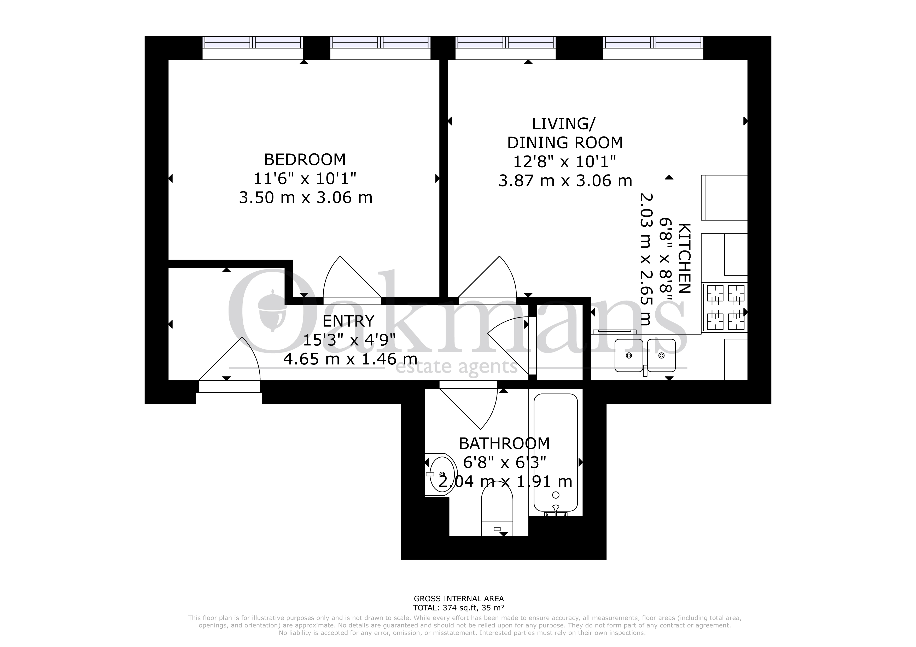 APARTMENT 803, DEVONSHIRE HOUSE, BIRMINGHAM floorplan