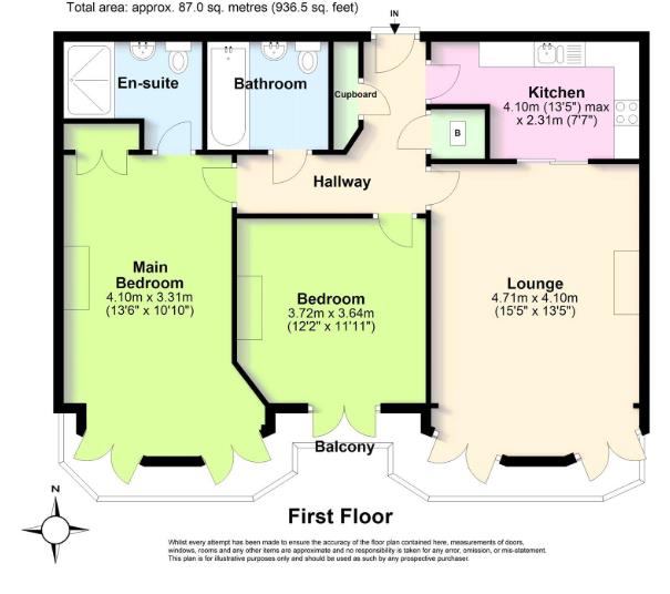 Flat 9, Nautilus, Marine Parade, Worthing floorplan