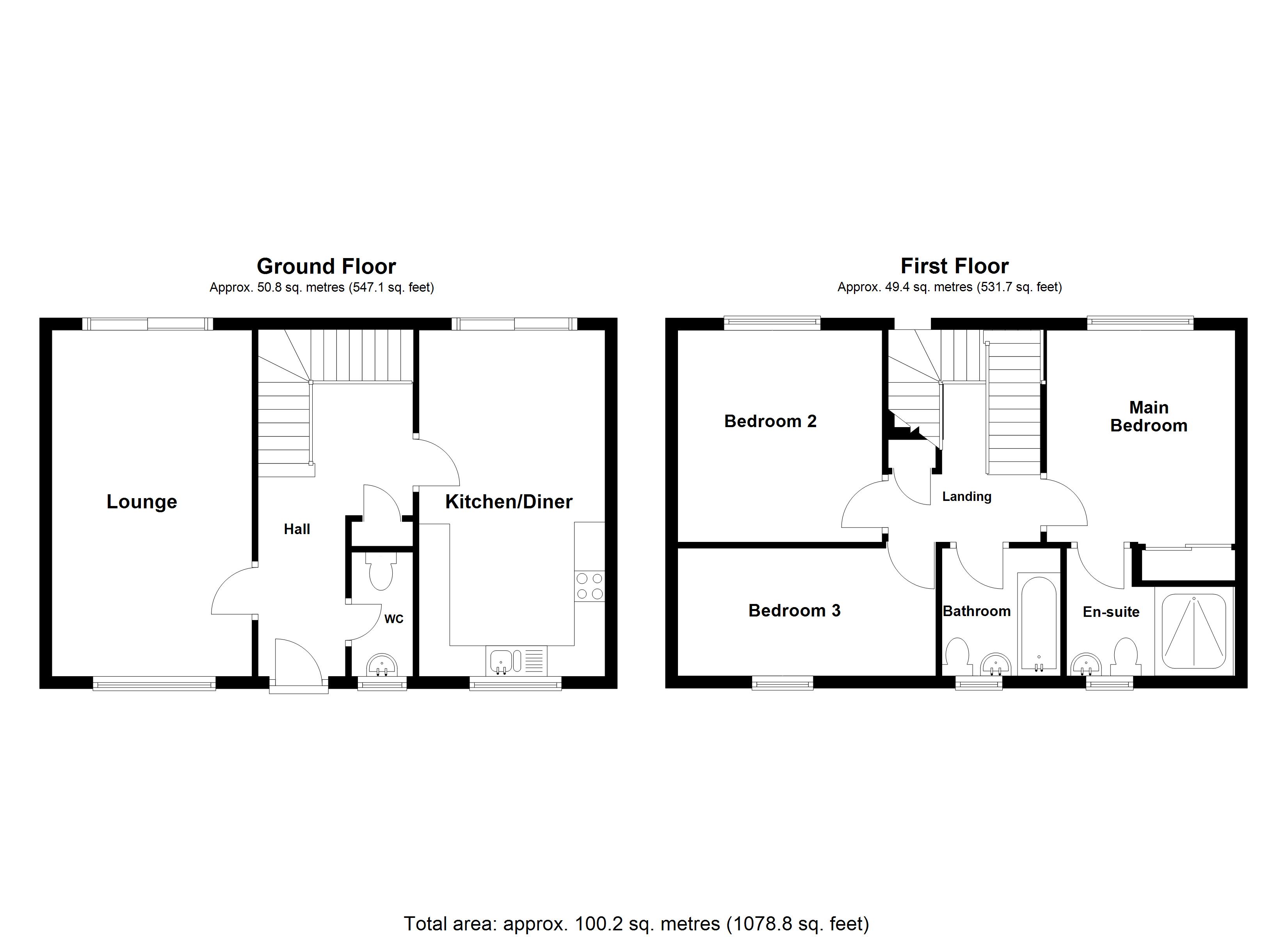 18, The Close, Ashford floorplan