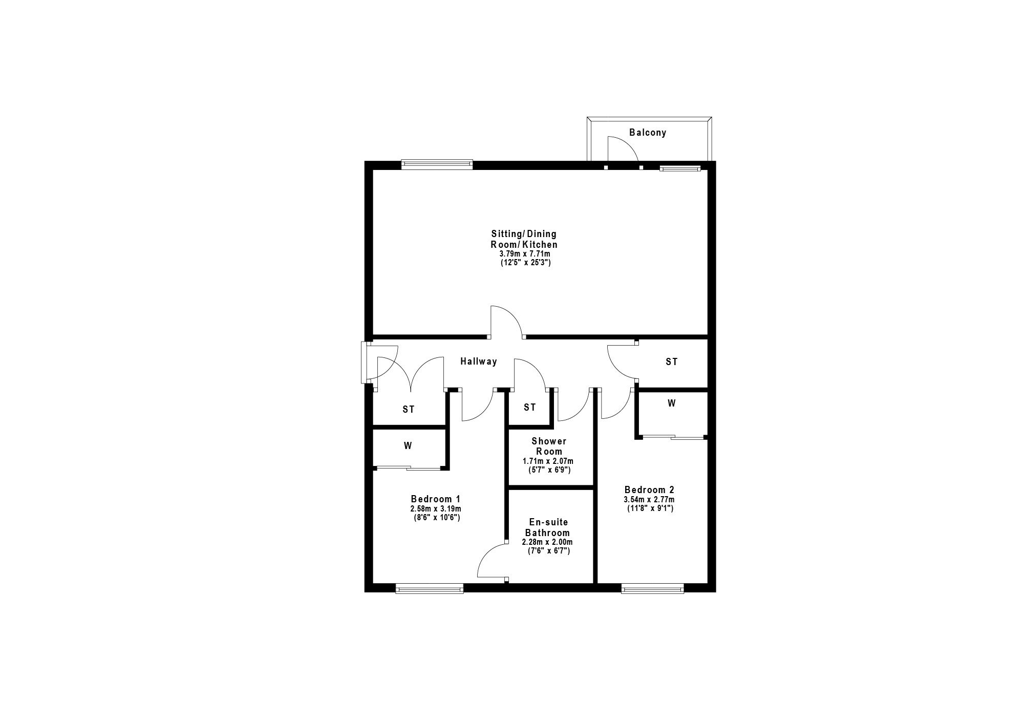 Flat 8, 2 The Maltings, Falkirk floorplan