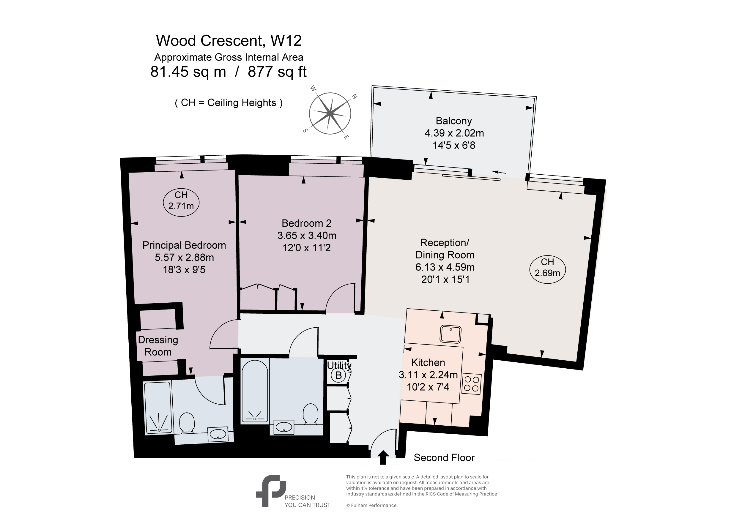 Apartment 206, 3, Wood Crescent, White City floorplan