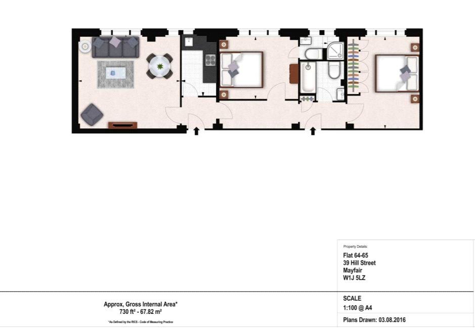 2 Bedrooms Flat to rent in Hill Street, Mayfair, London W1J