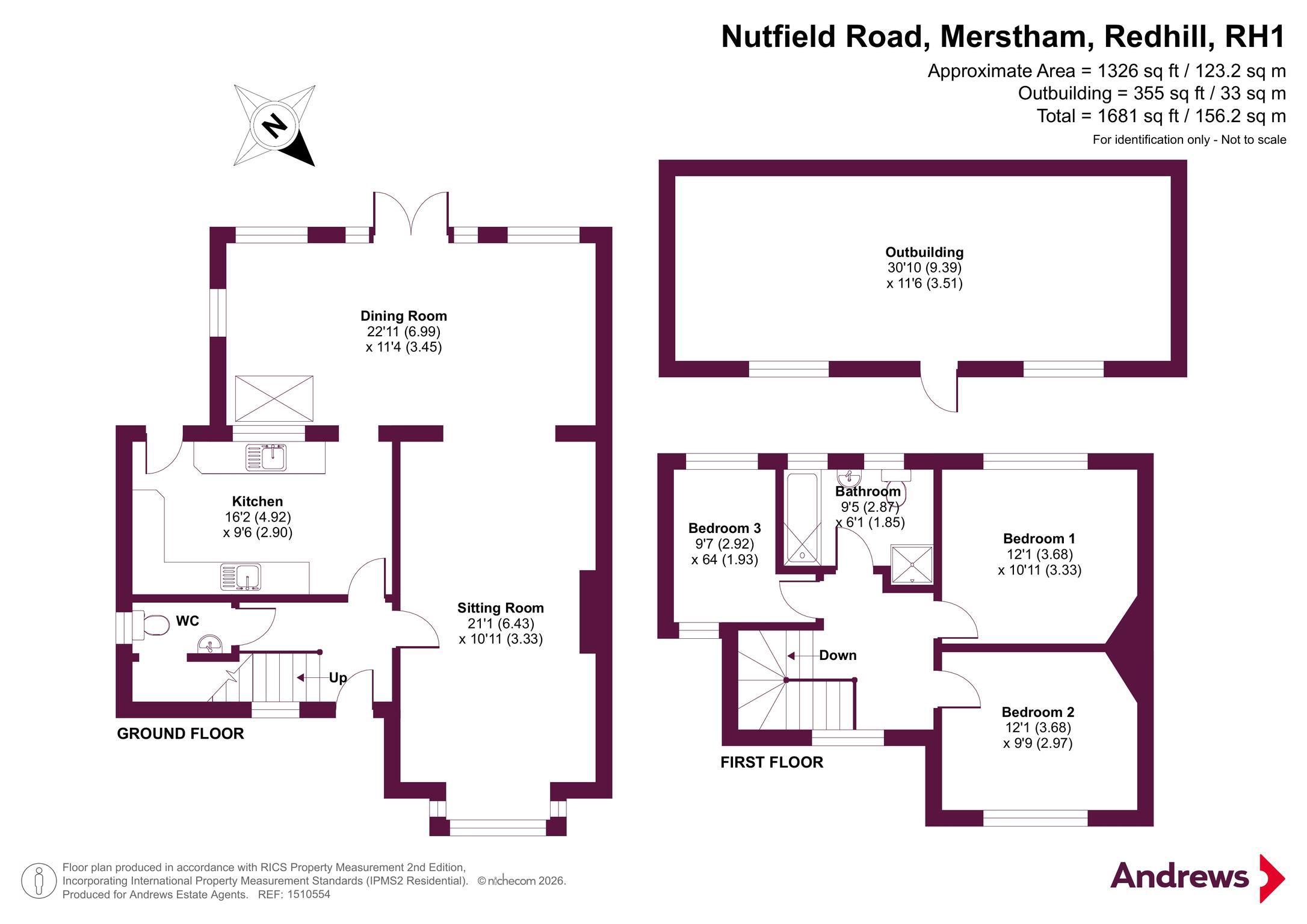 144, Nutfield Road, Redhill floorplan