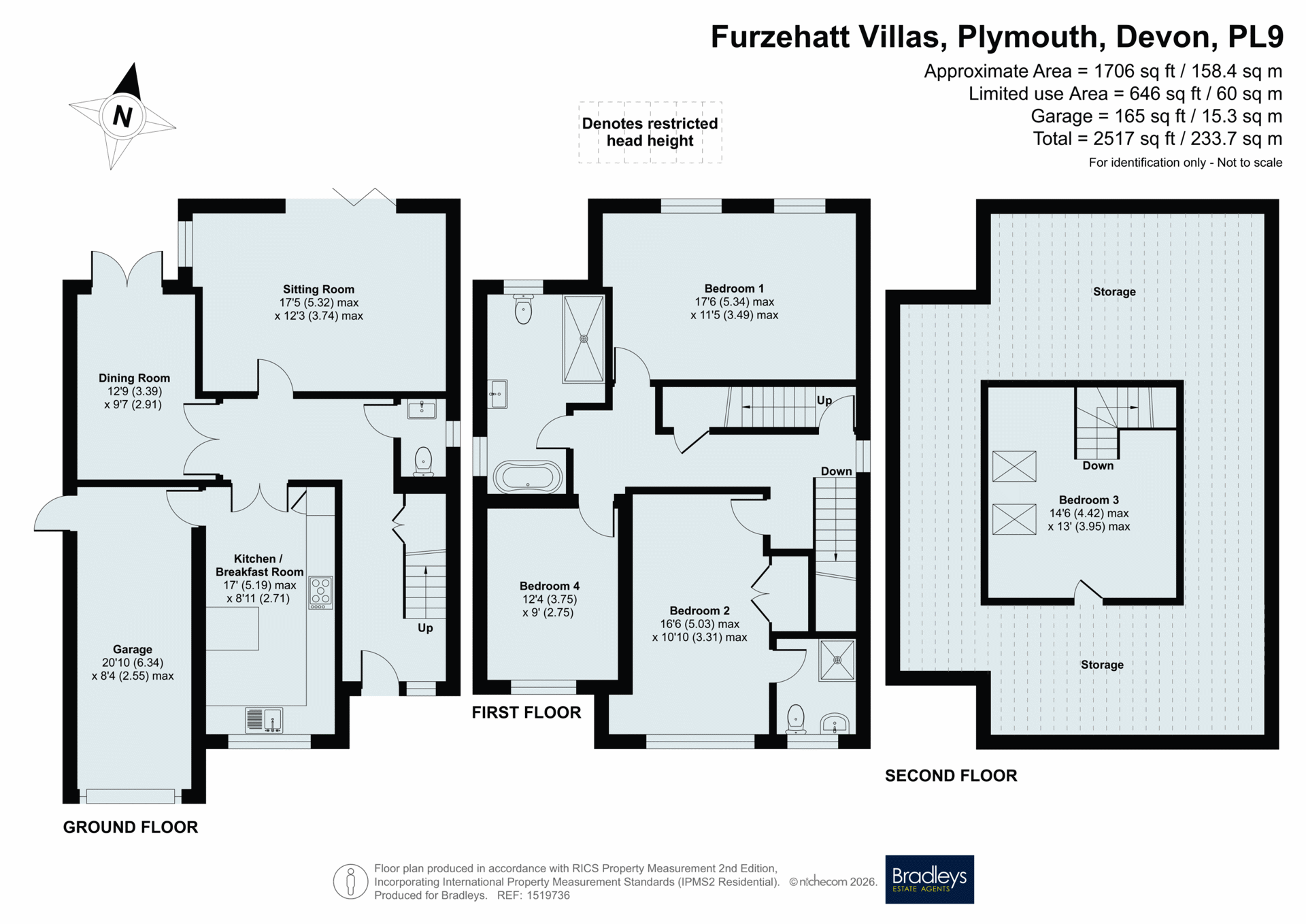 10, Furzehatt Villas, Devon floorplan