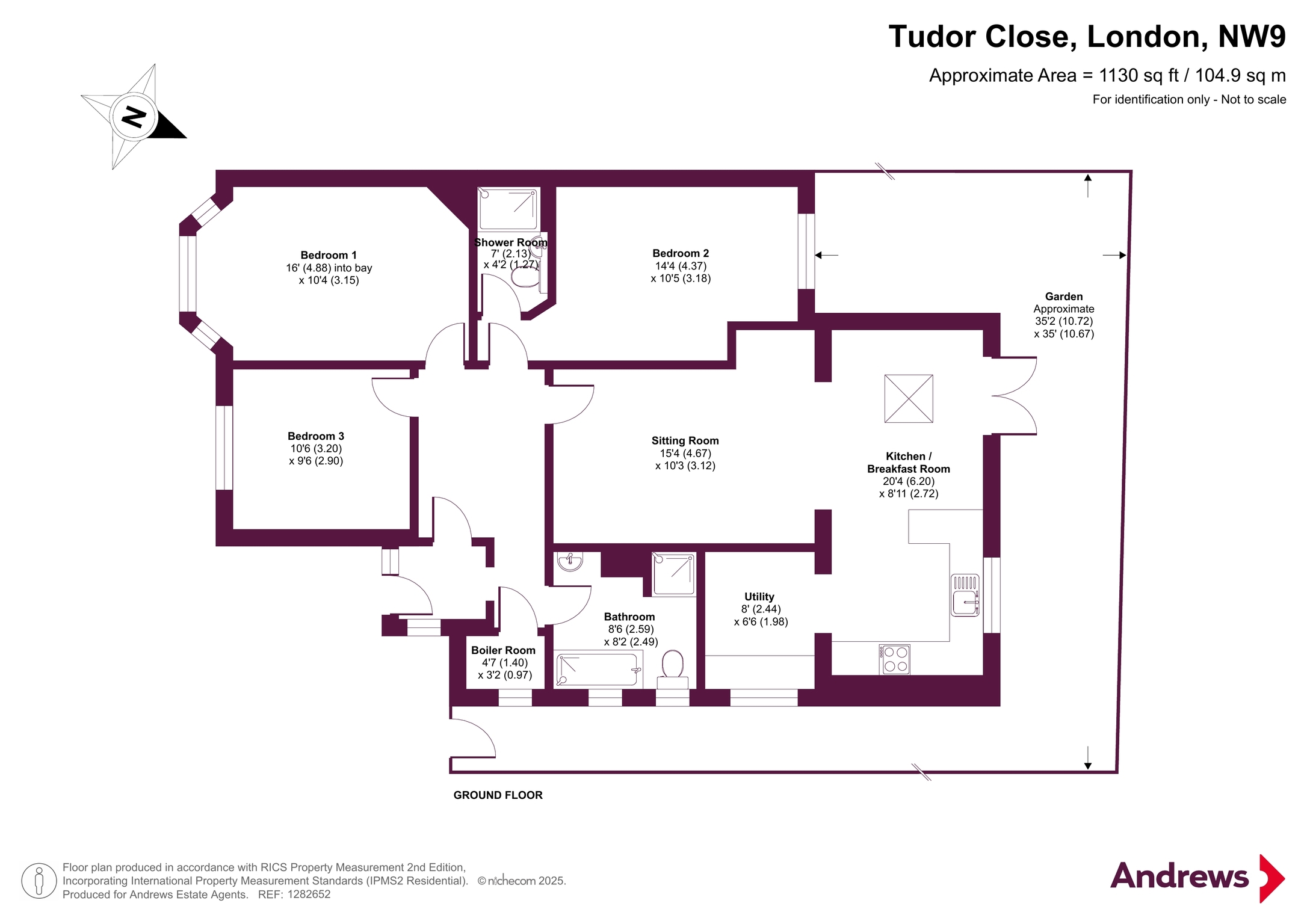 17, Tudor Close, London floorplan
