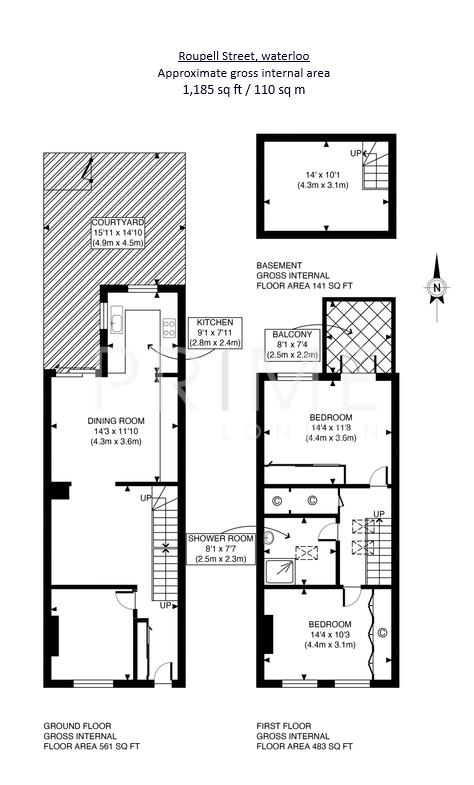 57, Roupell Street, Waterloo floorplan
