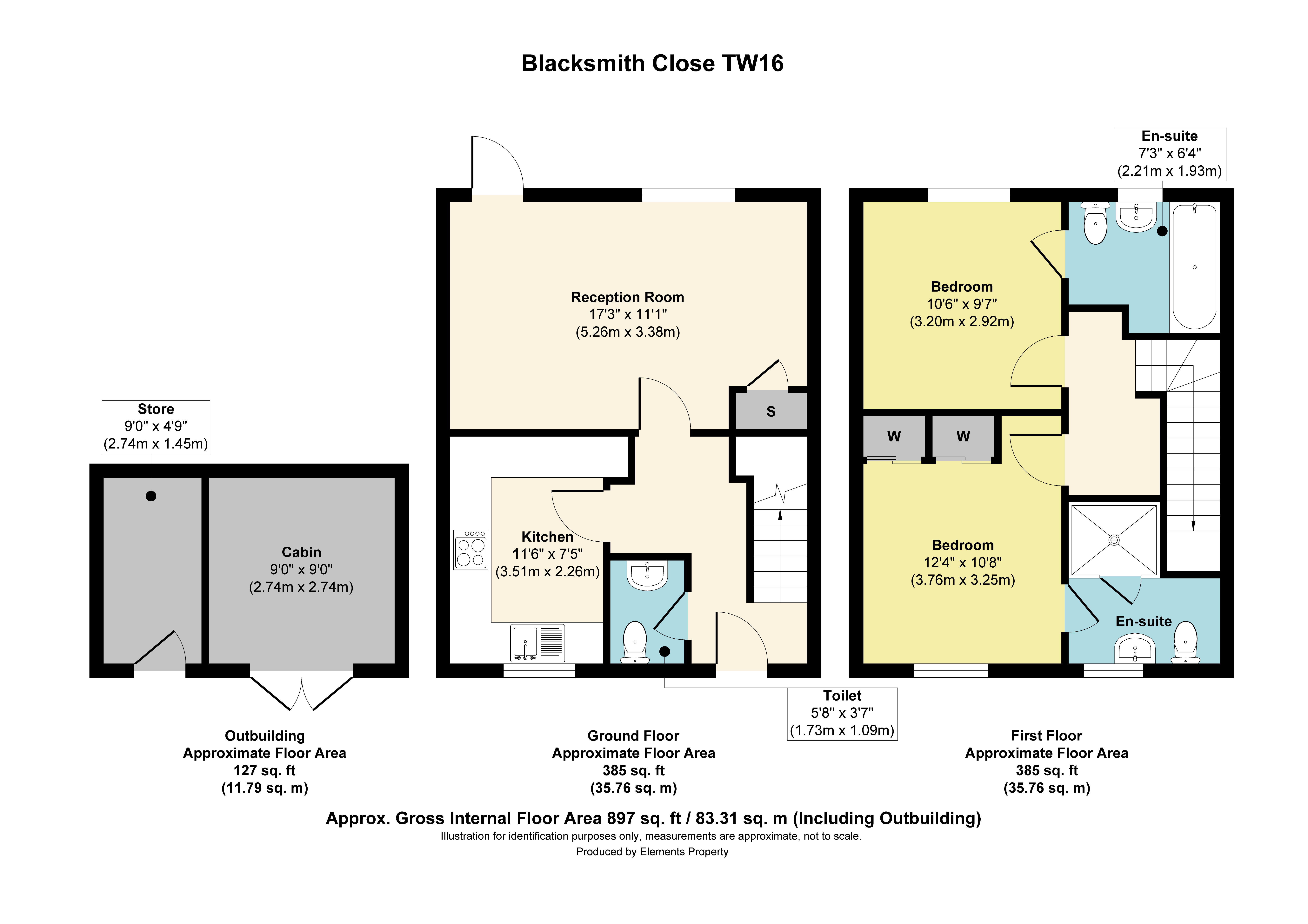 9, Blacksmith Close, Sunbury on Thames floorplan