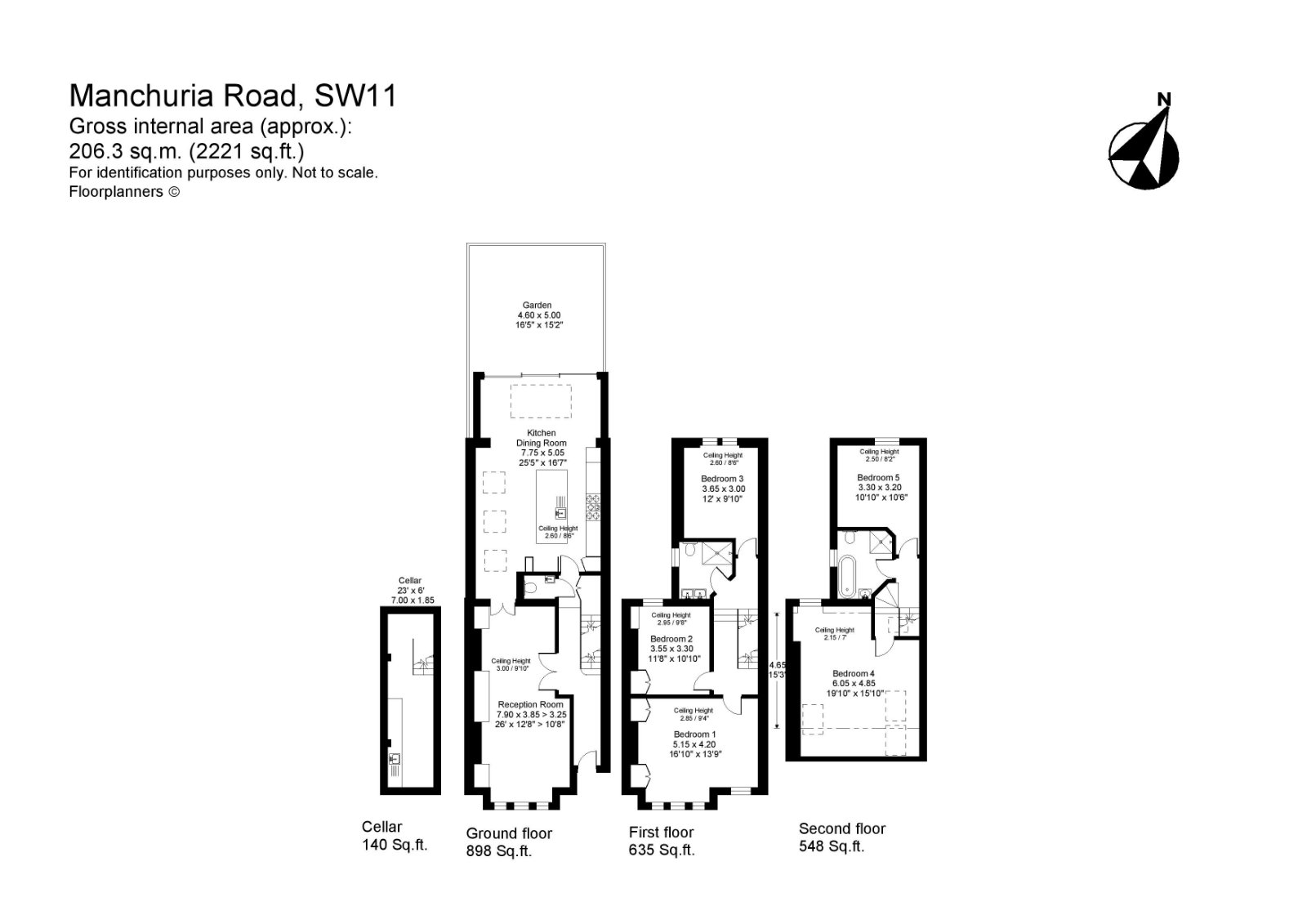 Manchuria Road, London SW11, 5 bedroom terraced house for sale