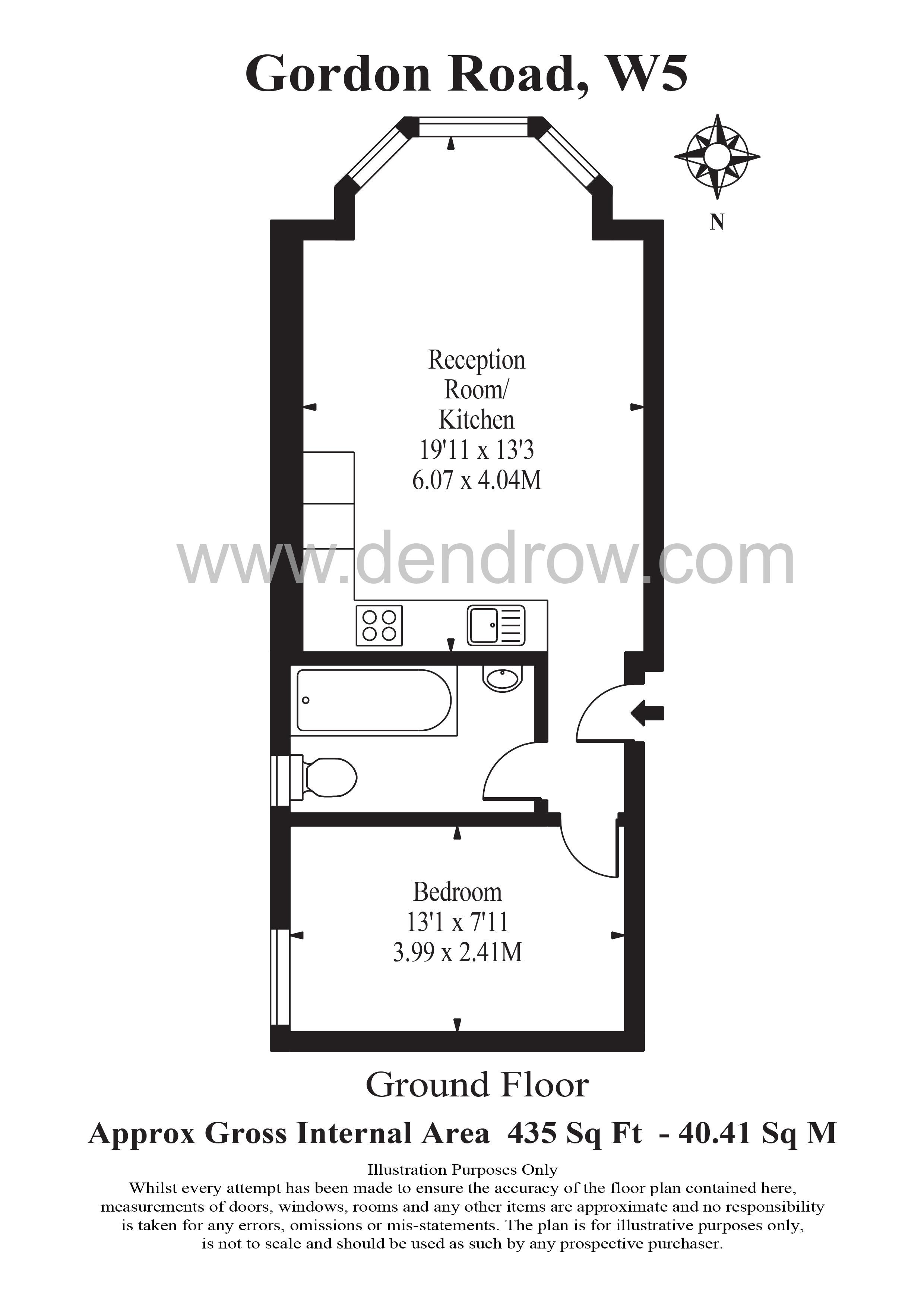 1 Bedrooms Flat to rent in Gordon Road, London W5