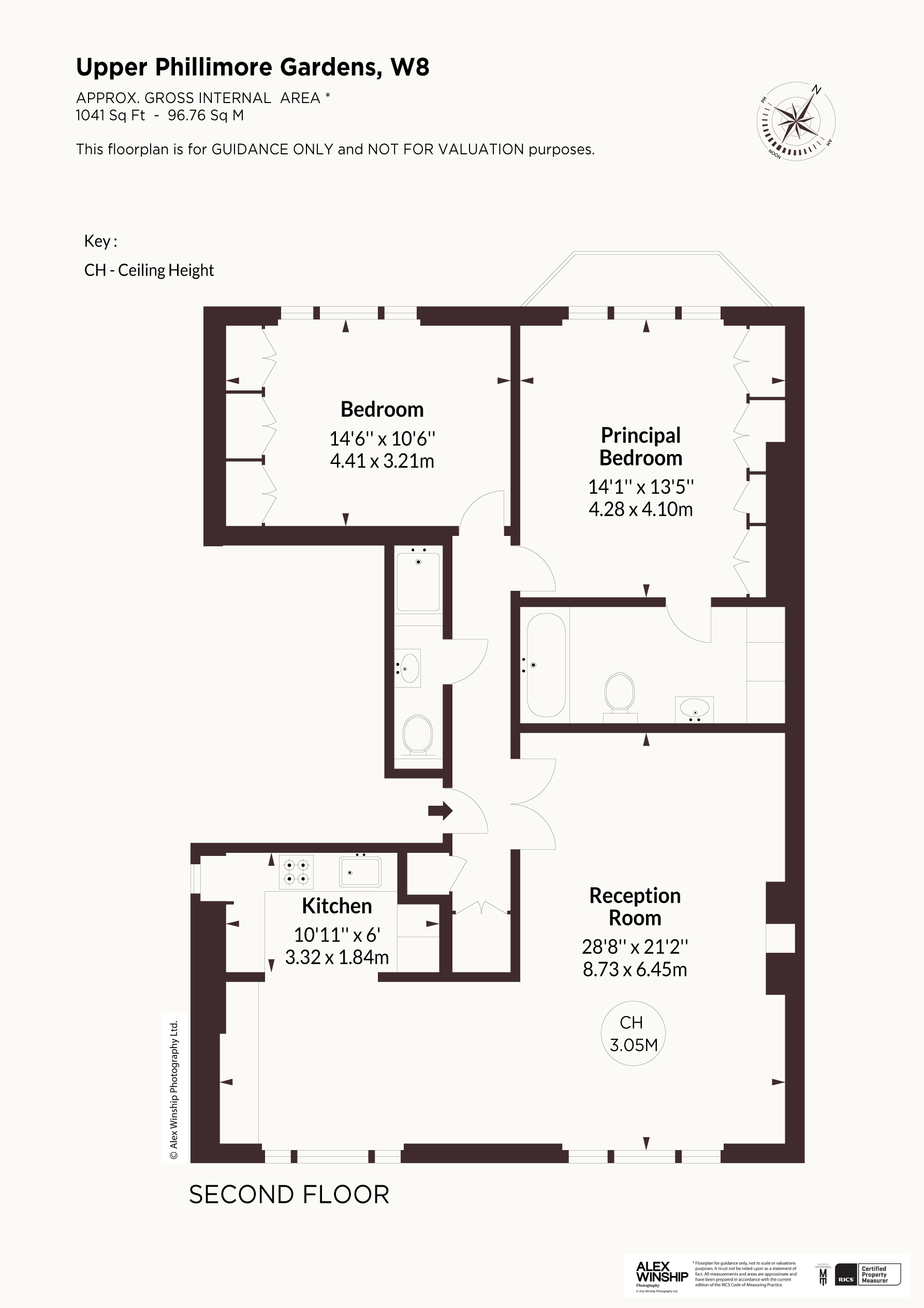 Flat 3, 22, Upper Phillimore Gardens, London floorplan