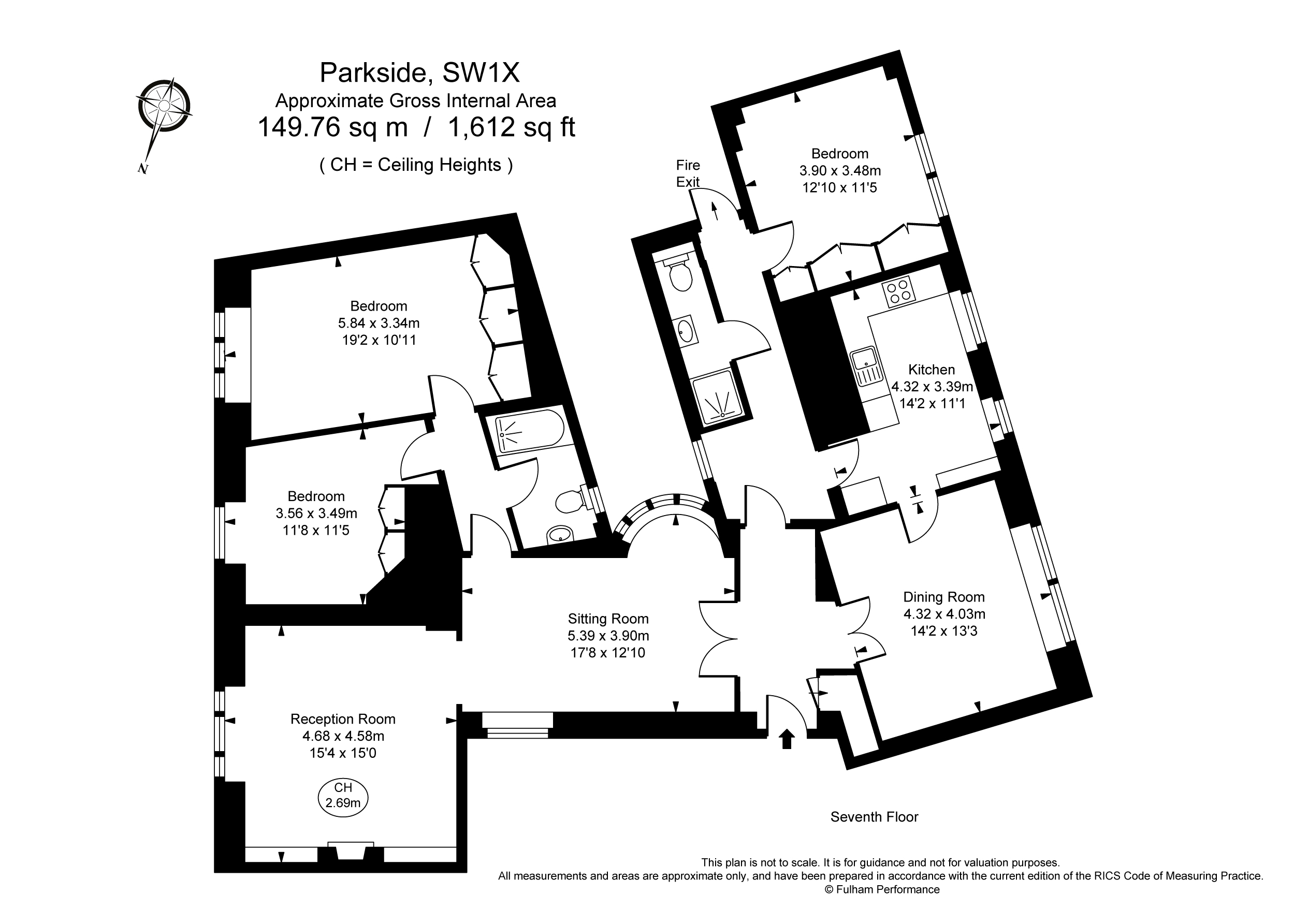 3 Bedrooms Flat to rent in Parkside, Knightsbridge SW1X