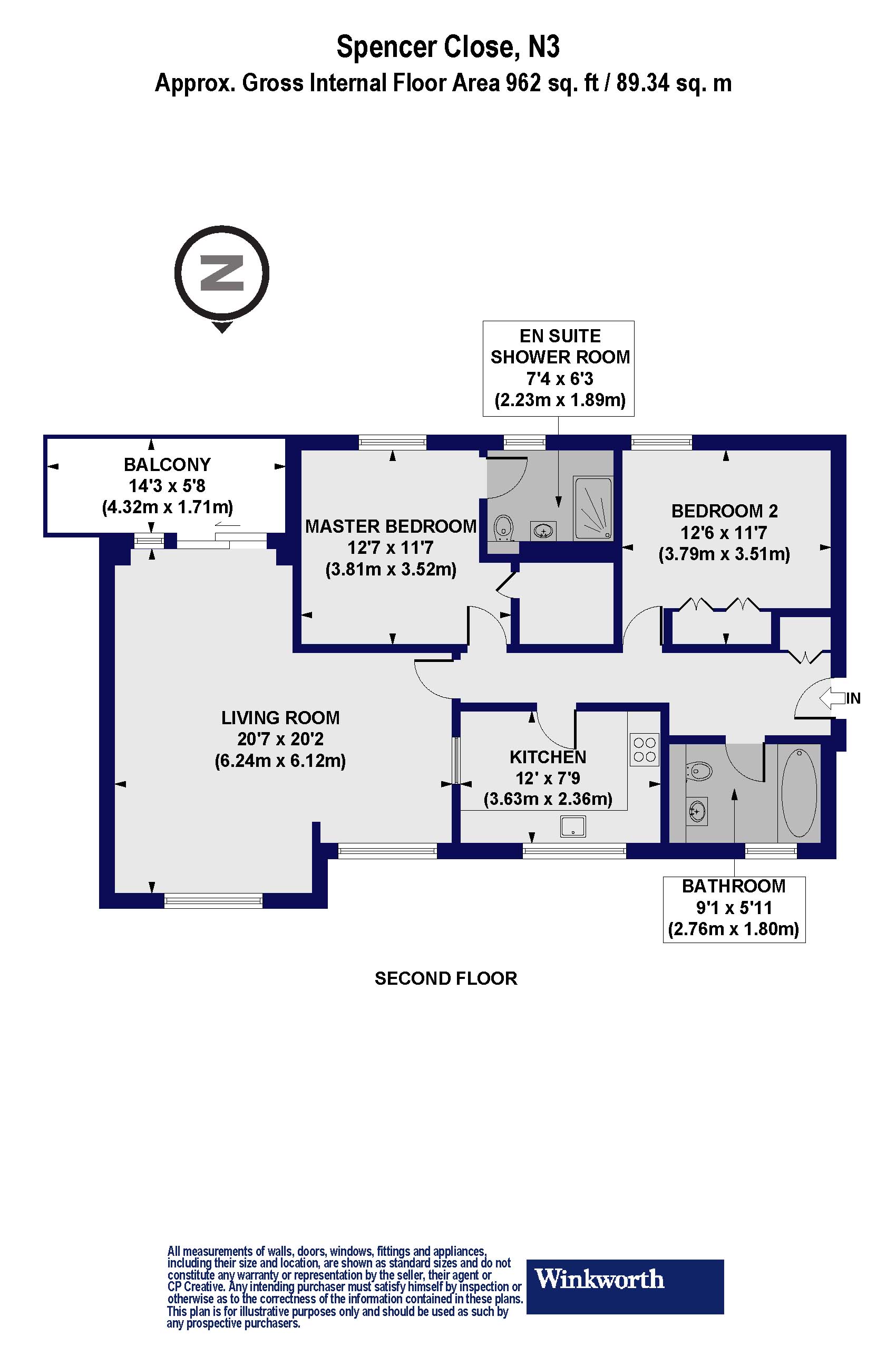 79, Spencer Close, London floorplan