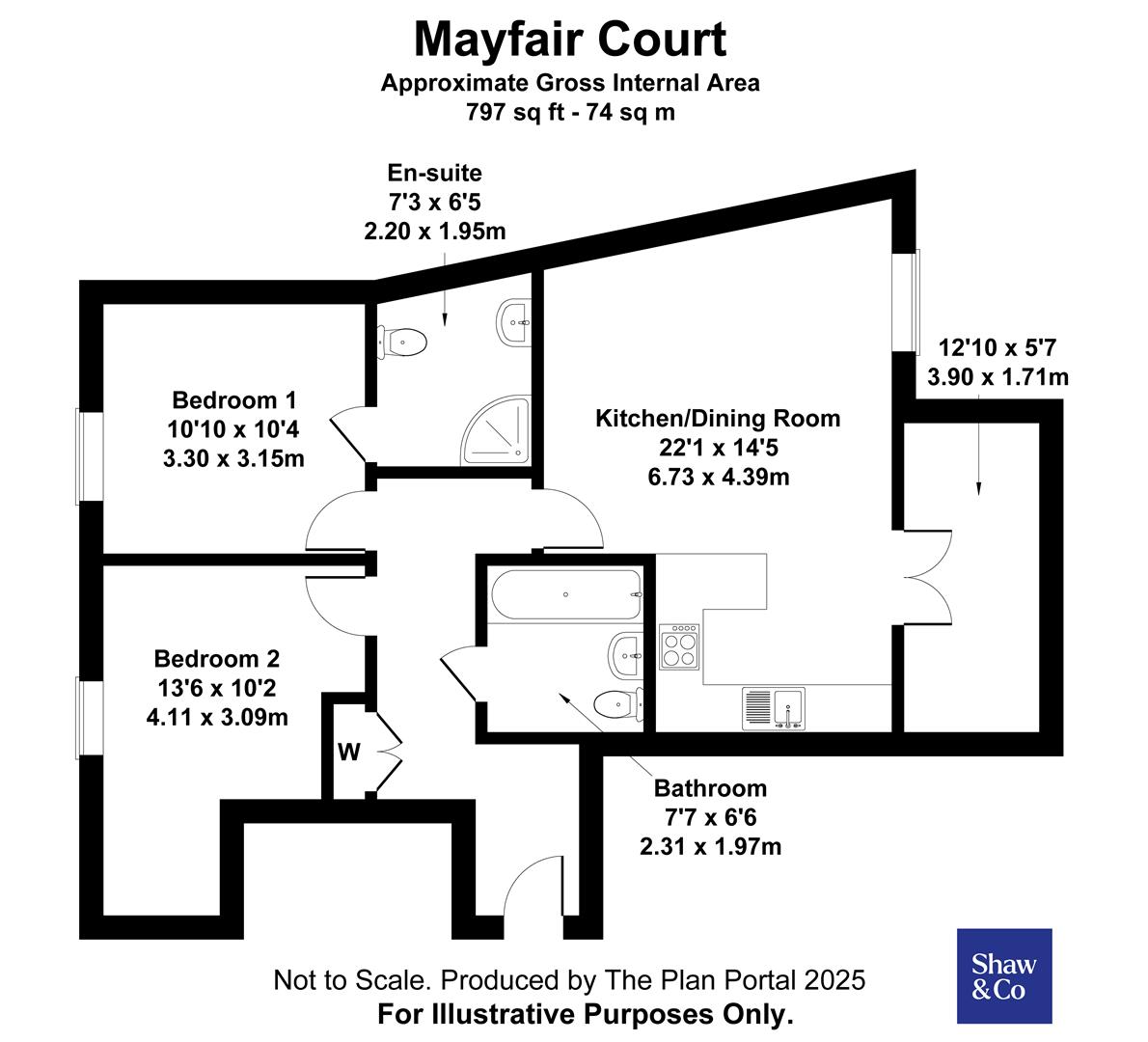 Flat 17, Mayfair Court, Hunting Place, Hounslow floorplan