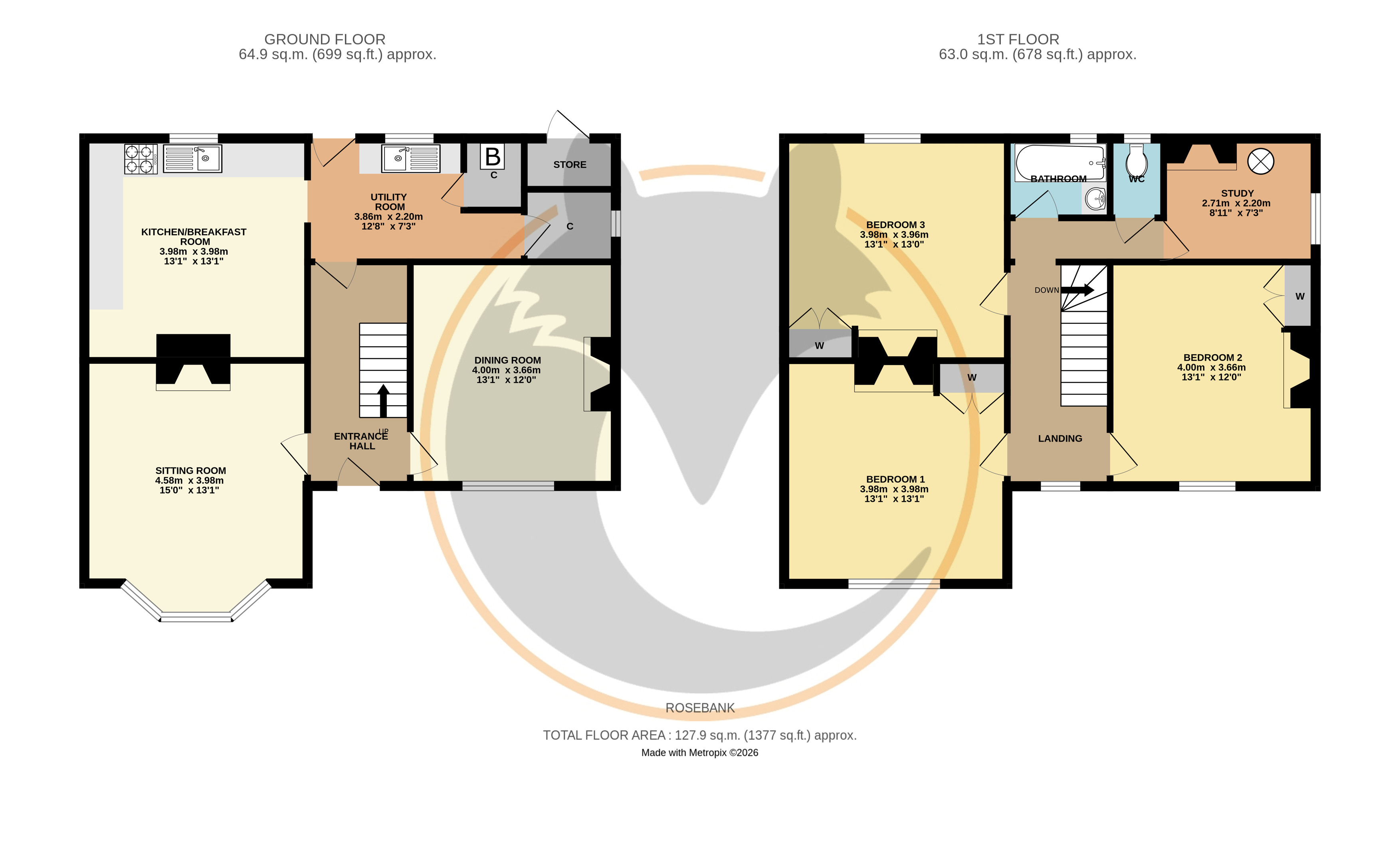 Rosebank, 8, Tattenham Road, Hampshire floorplan