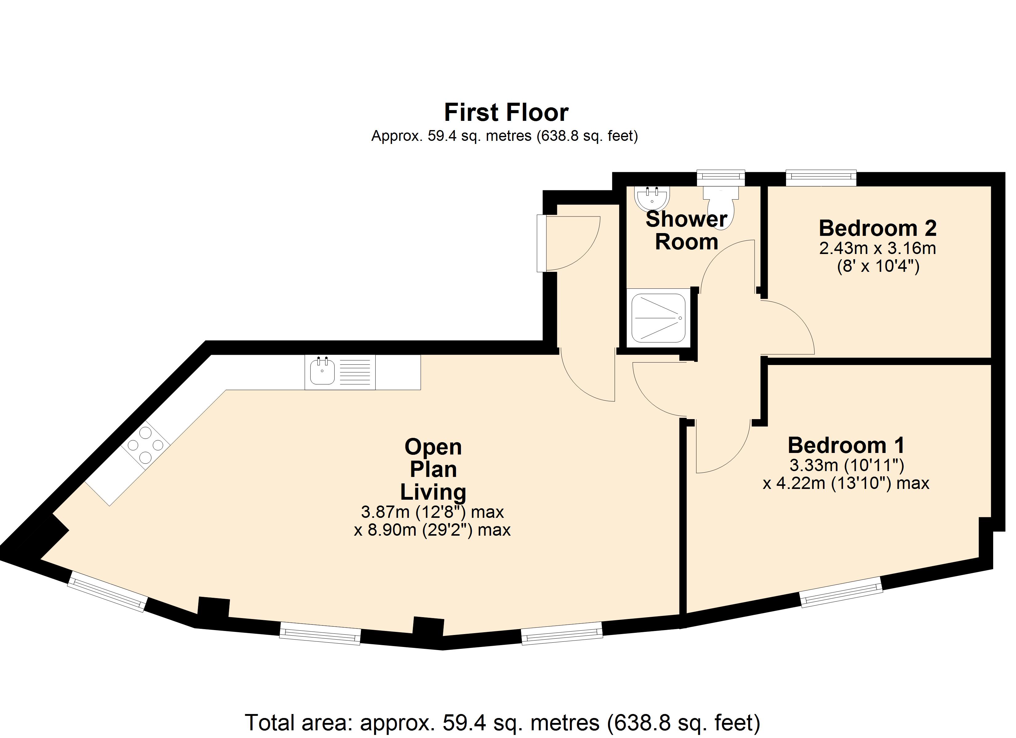 Flat 1, 23, Silver Street, Wiltshire floorplan