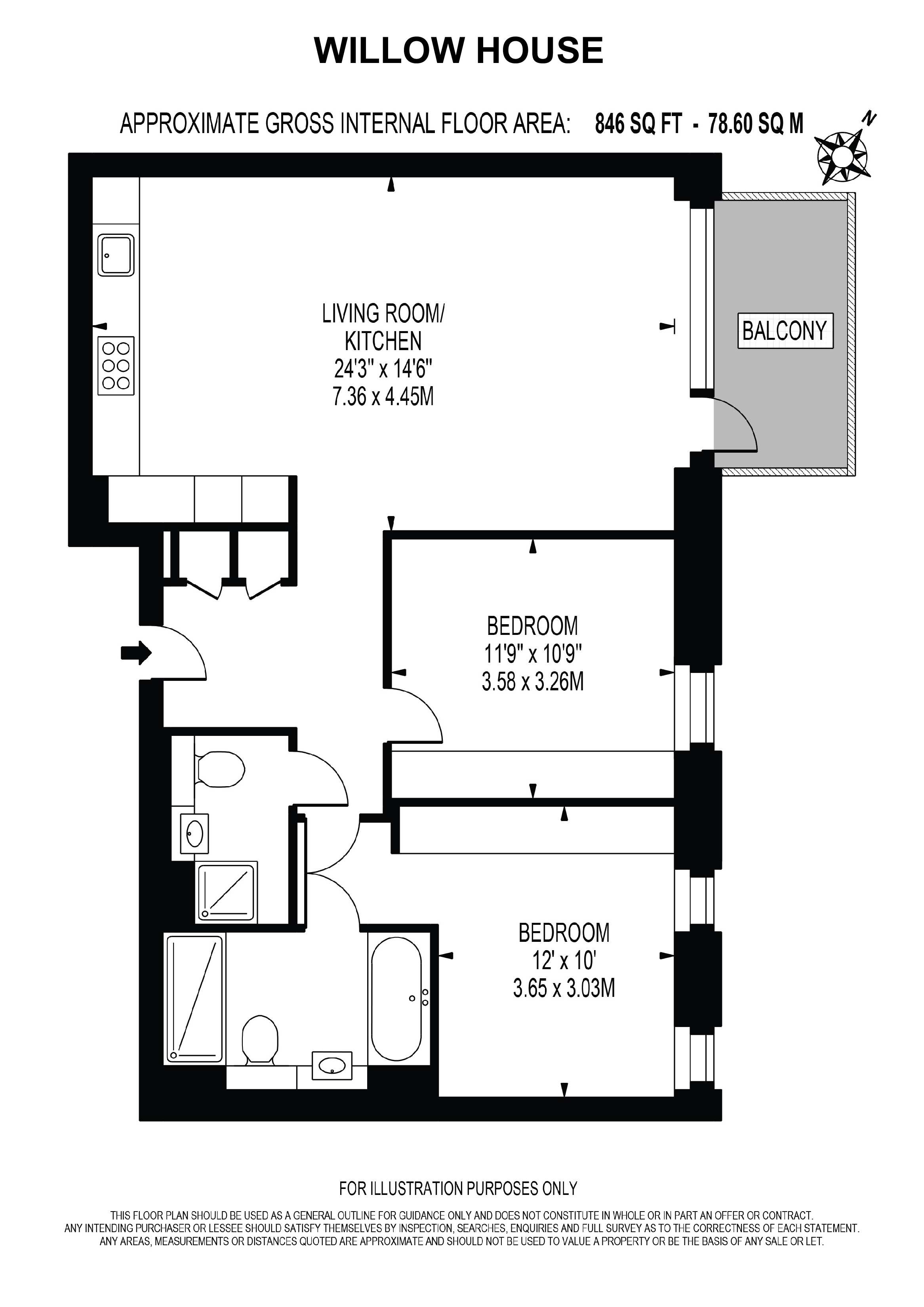 C.D.03.06 Willow, The Brentford Project, Brentford floorplan