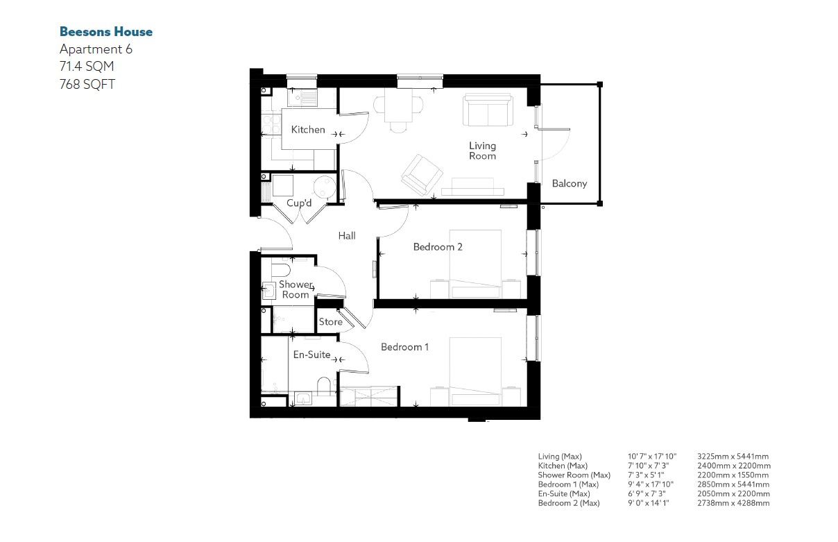 6 Beesons House, Beesons Yard, Rickmansworth floorplan