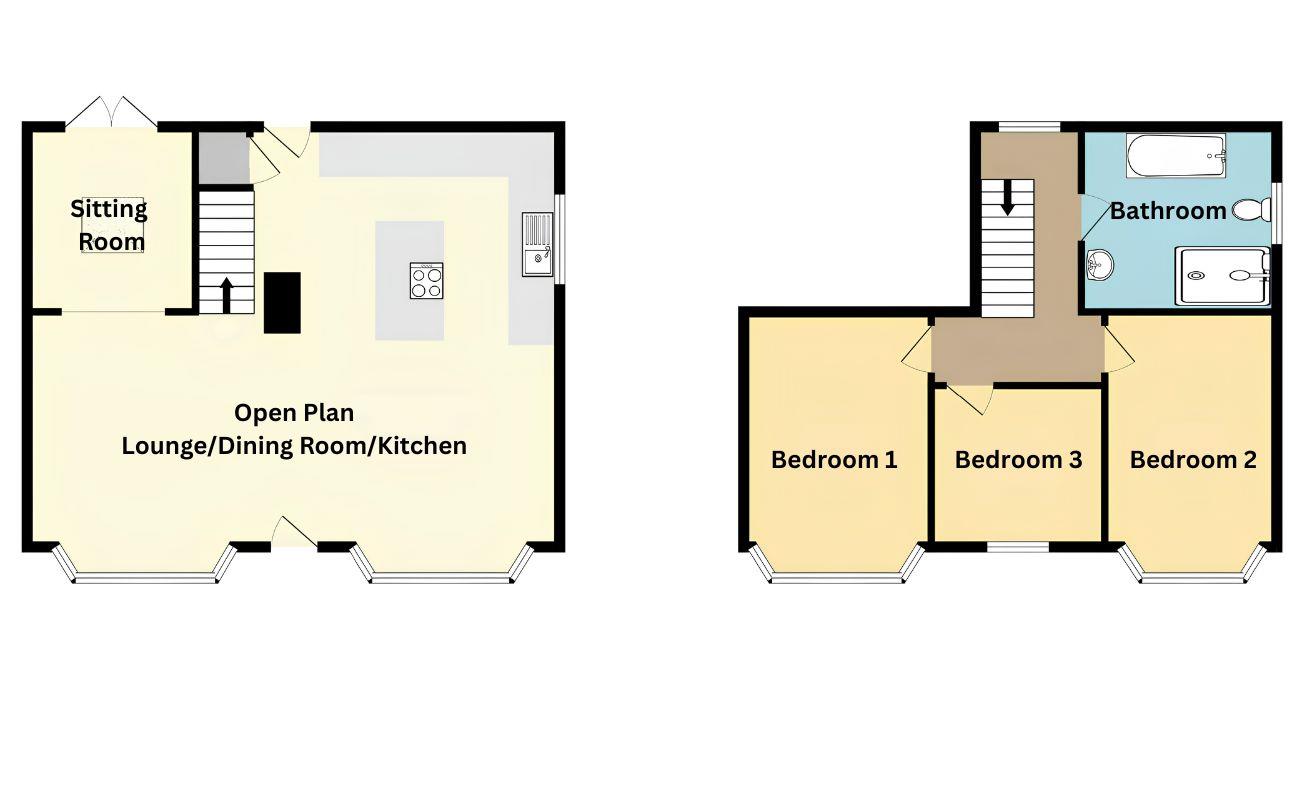 Osborne Villa, Southend Terrace, Bargoed floorplan