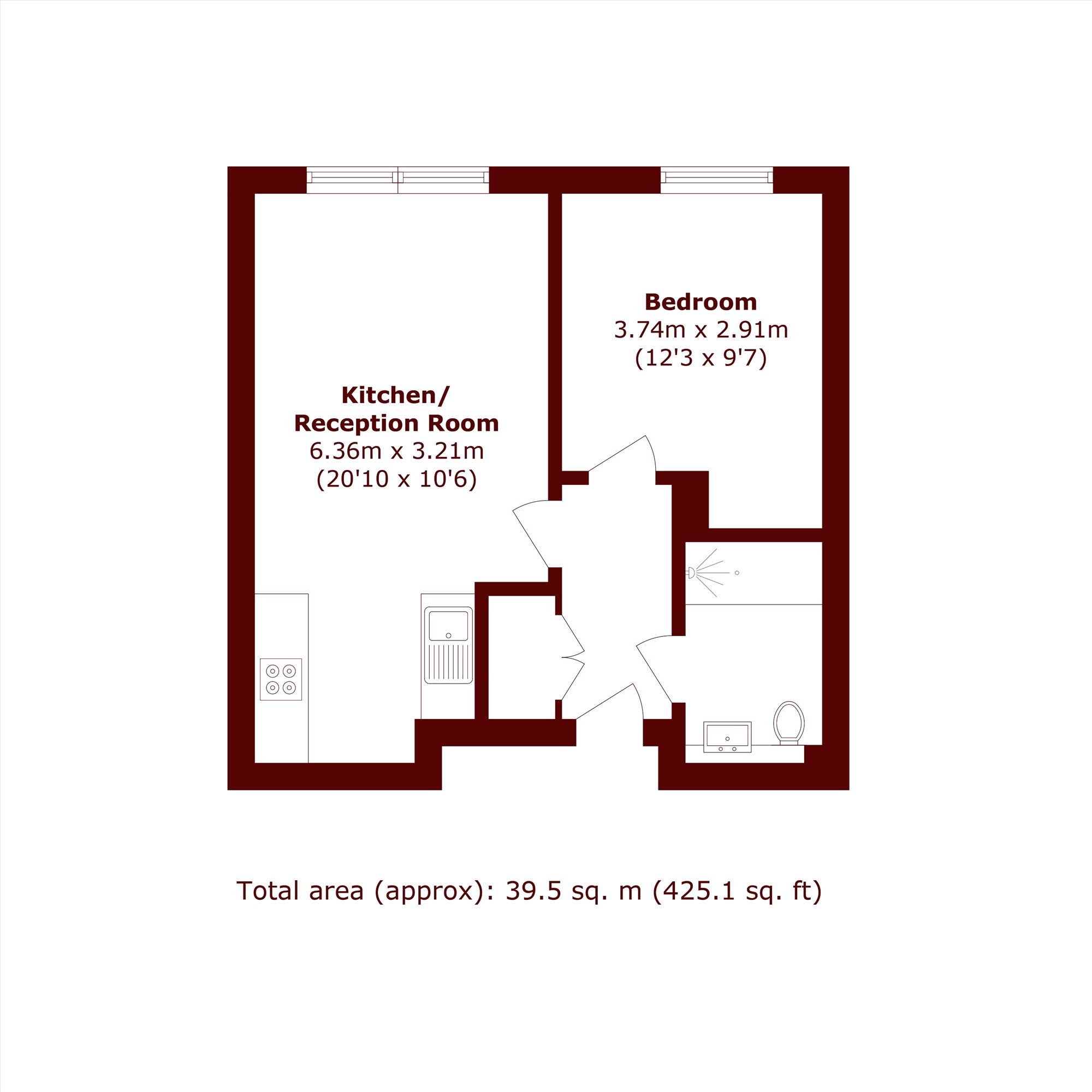 Flat 65, 102, Bollo Lane, London floorplan