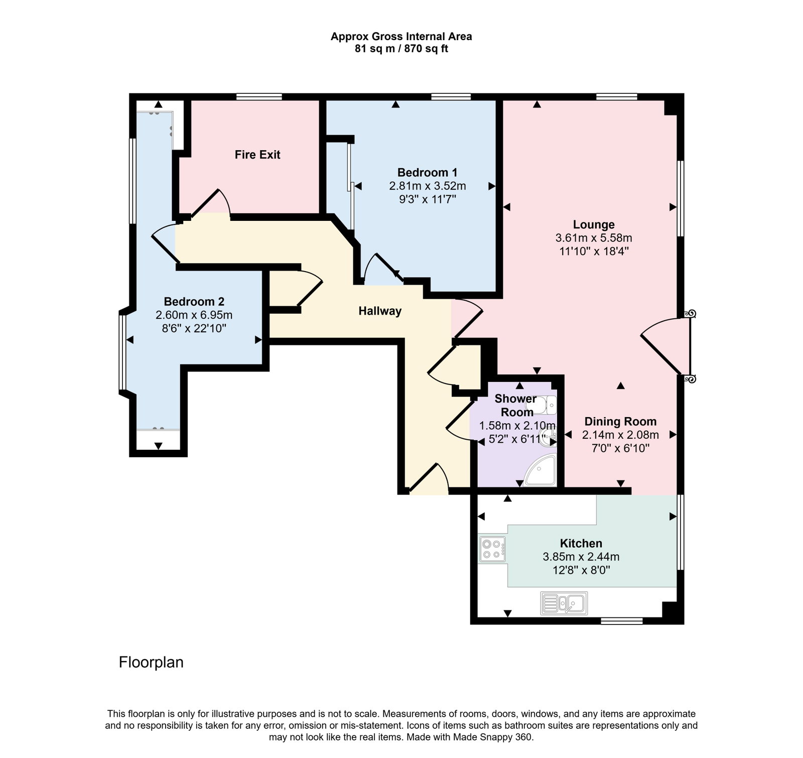15, Ladies Walk Brewery, Workington floorplan
