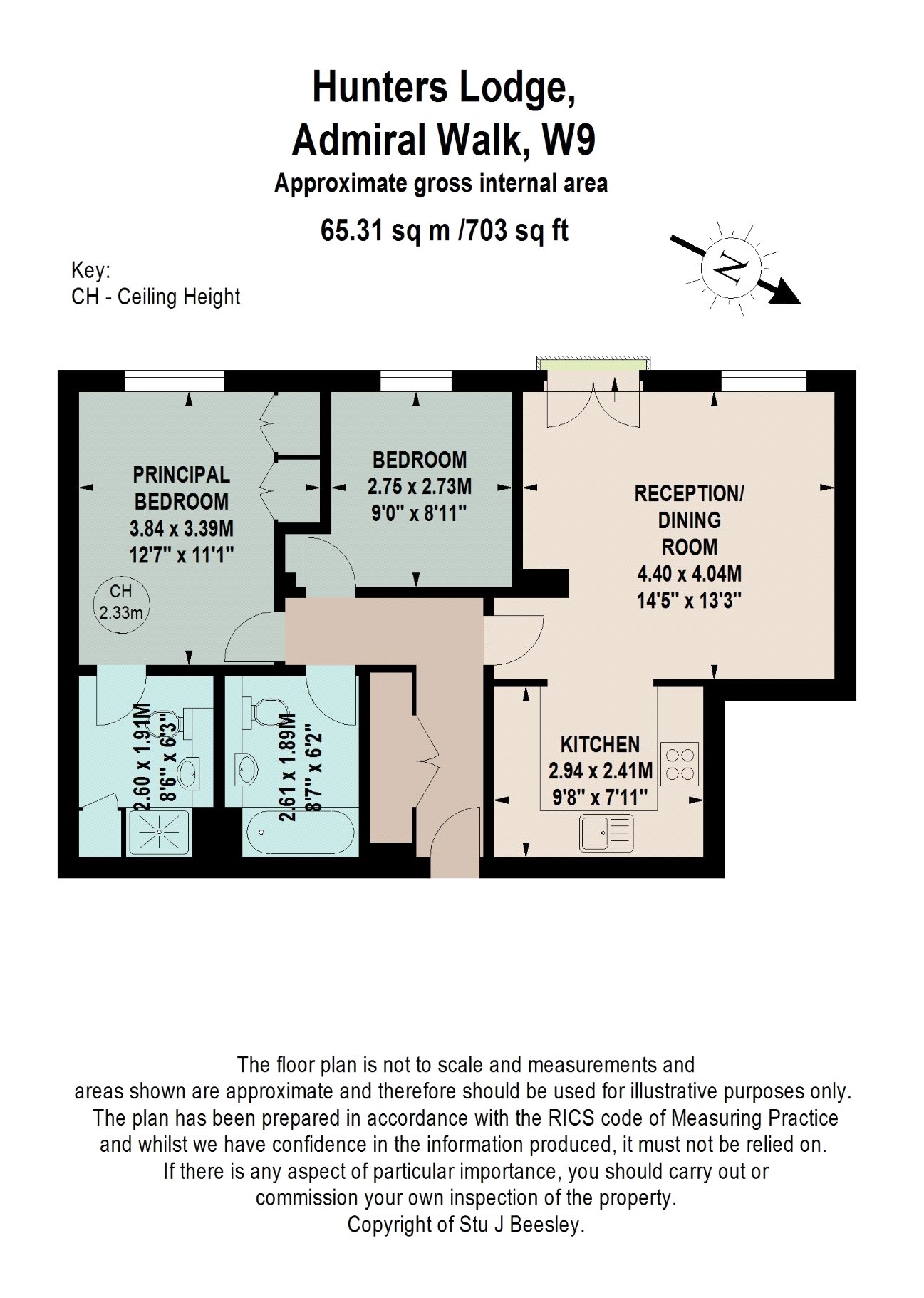 Flat 19, Hunter Lodge,, Admiral Walk, London floorplan