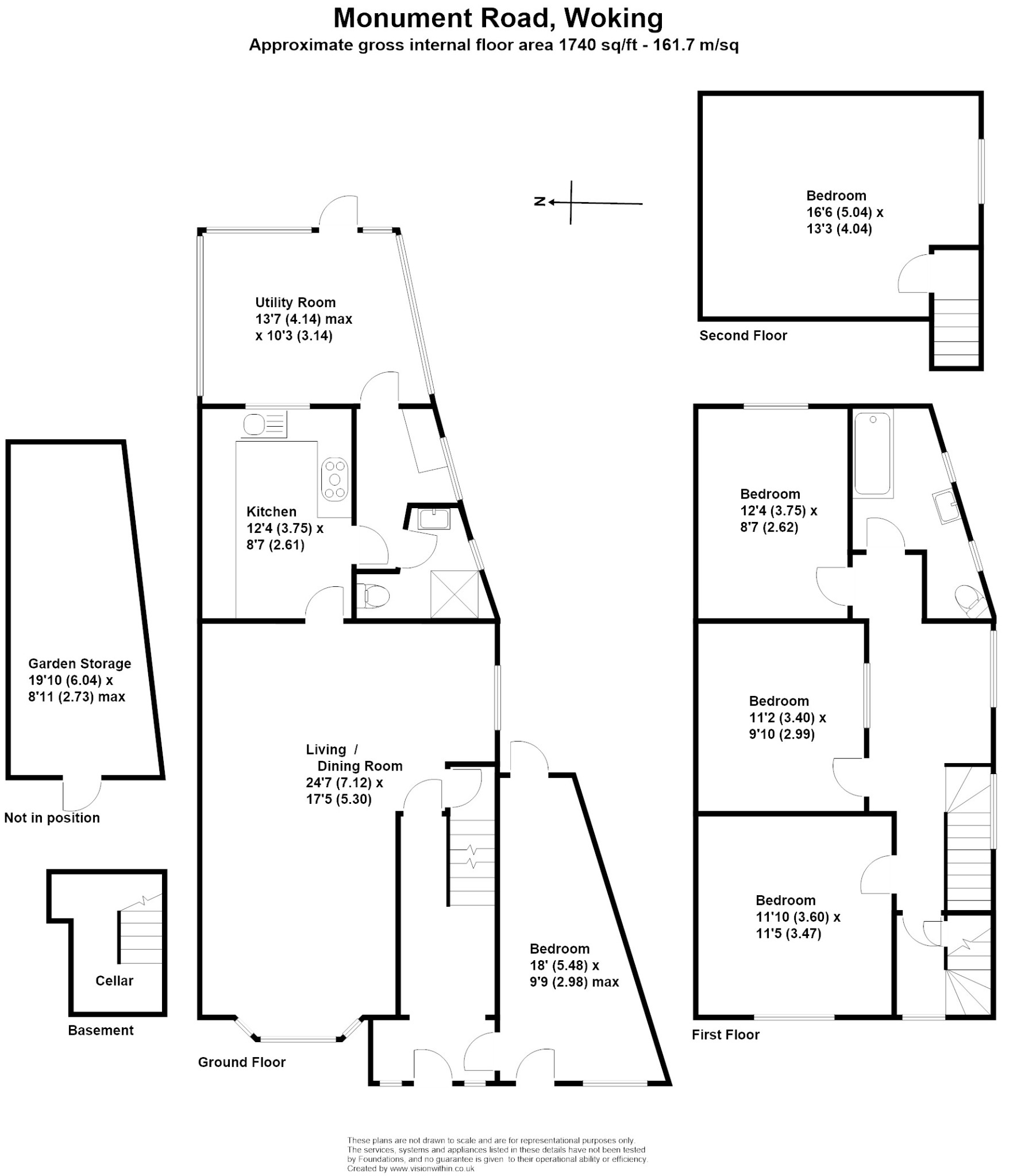 1 Monument Road, Woking floorplan
