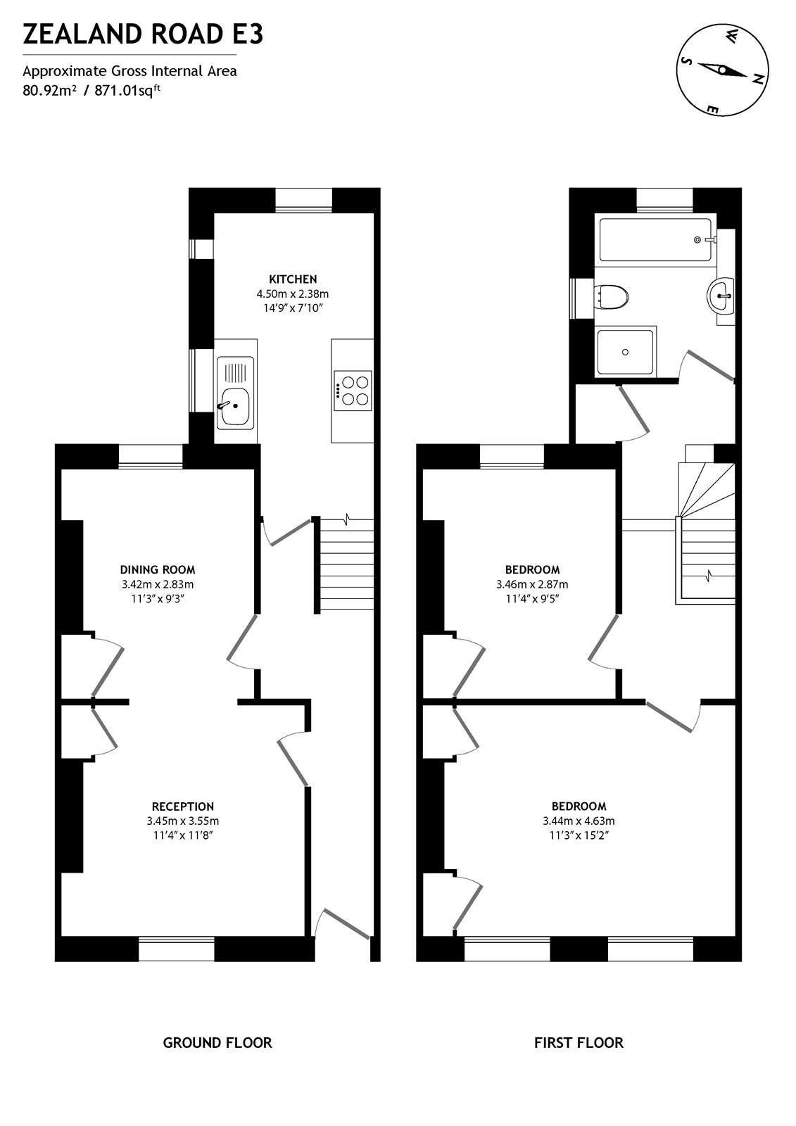 45A, Zealand Road, London floorplan