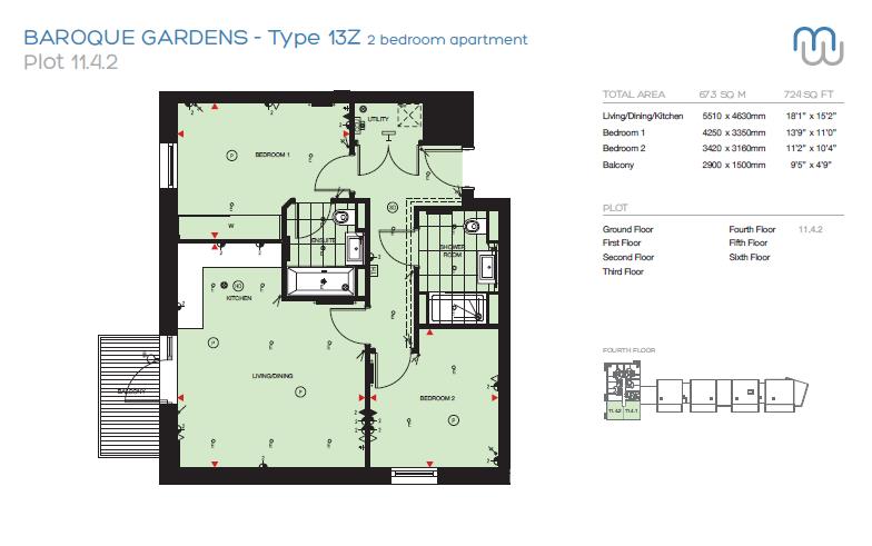 2 Bedrooms Flat for sale in Baroque Gardens, Grand Canal Avenue, Surrey Quays SE16