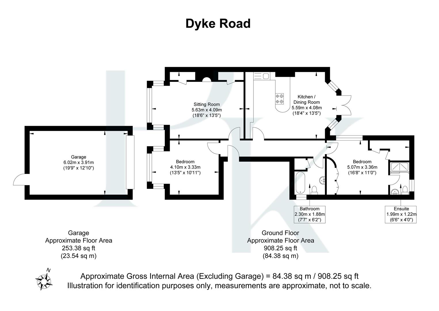 Flat 1, 284, Dyke Road, Brighton floorplan
