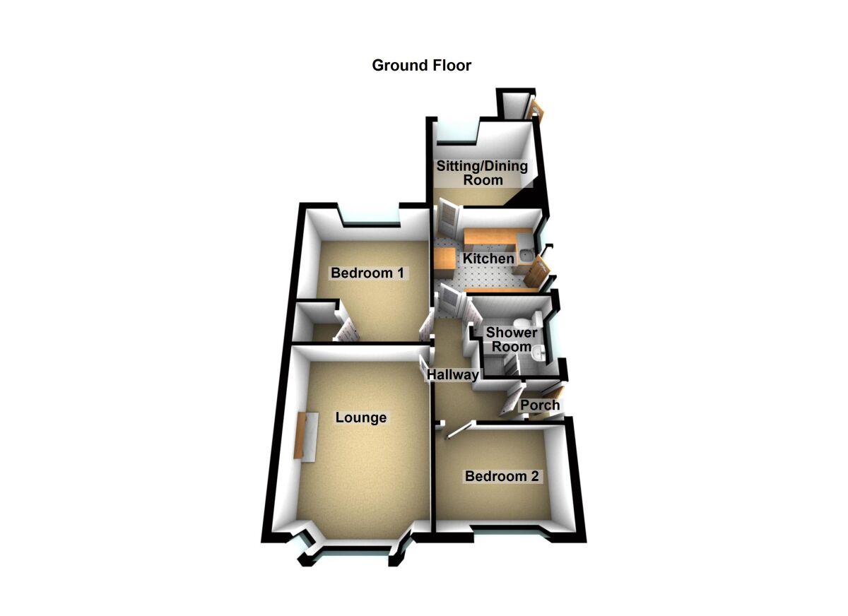Findon Close, Bulkington, Bedworth CV12, 2 bedroom bungalow to rent