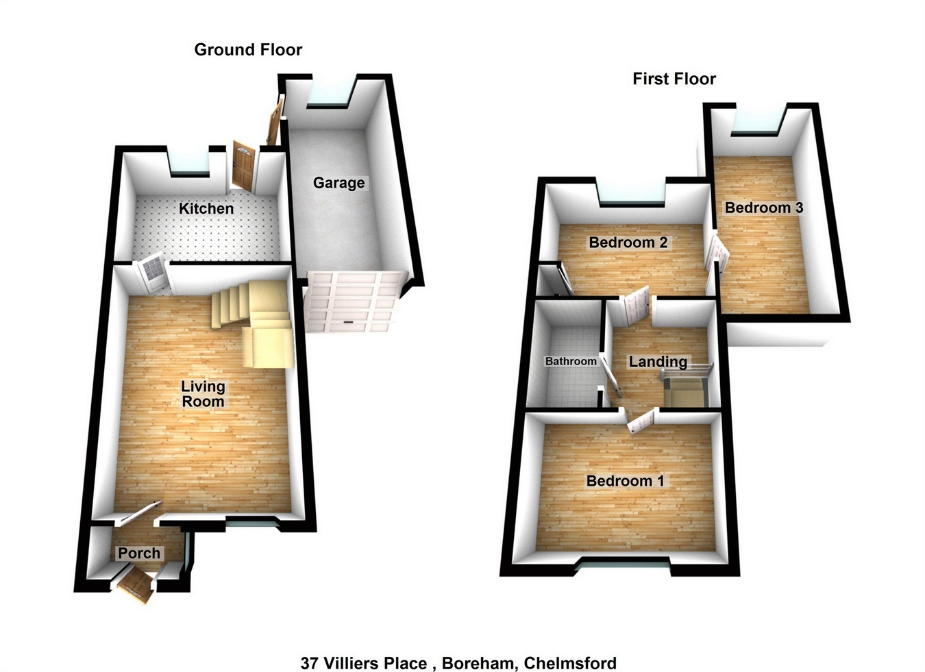 3 Bedrooms Semi-detached house for sale in Villiers Place, Boreham, Chelmsford, Essex CM3