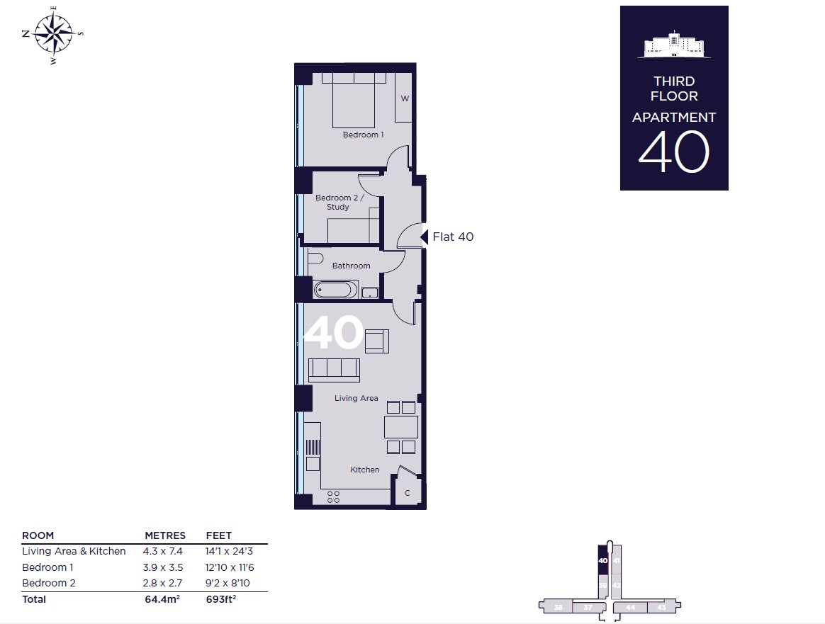 The Cliffs, Greenways, Brighton floorplan
