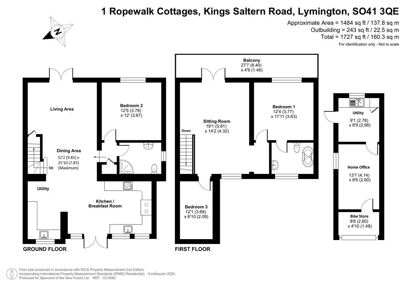 1 Ropewalk Cottages, Kings Saltern Road, Lymington floorplan