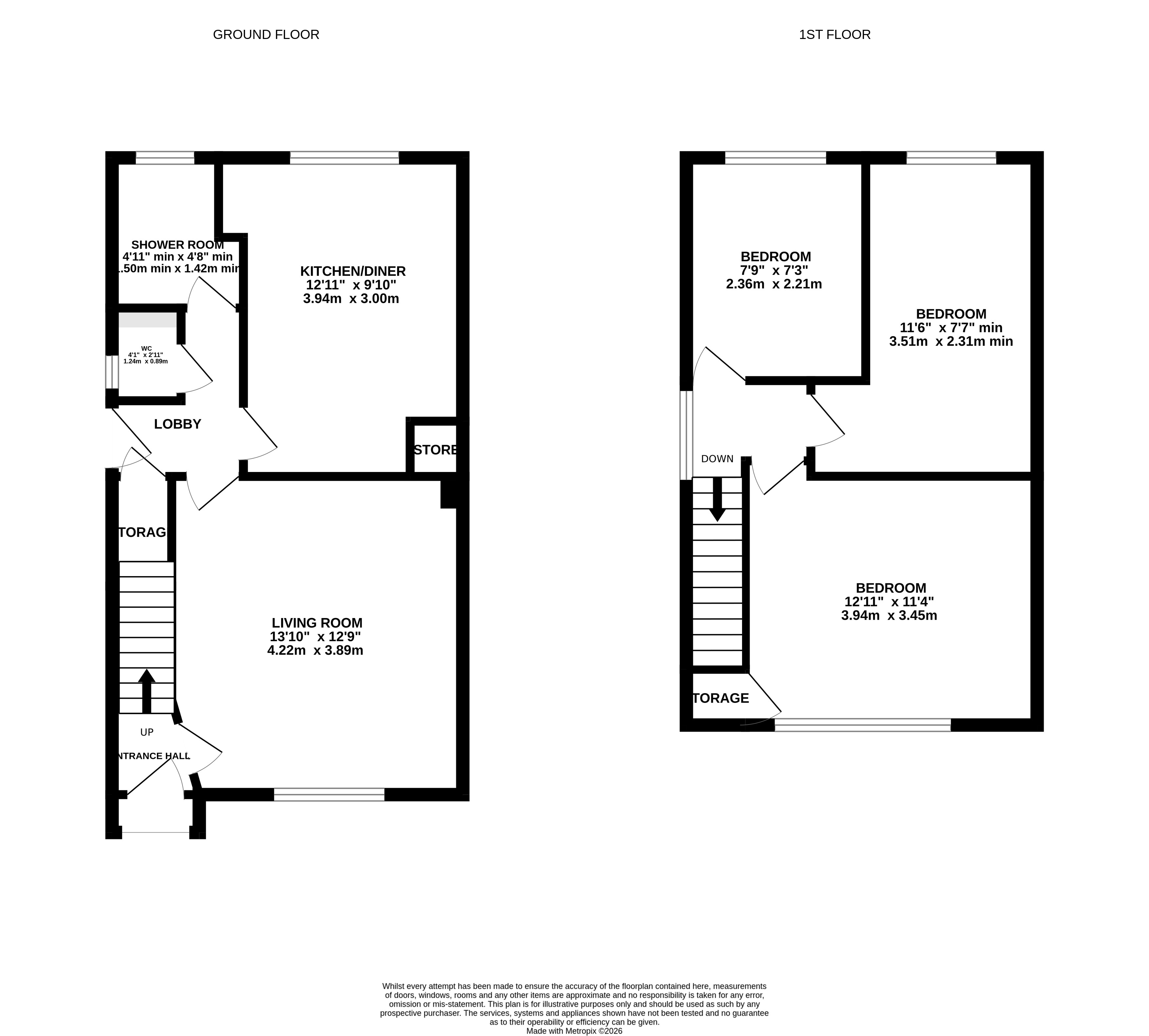 61, Preston Grove, Telford floorplan